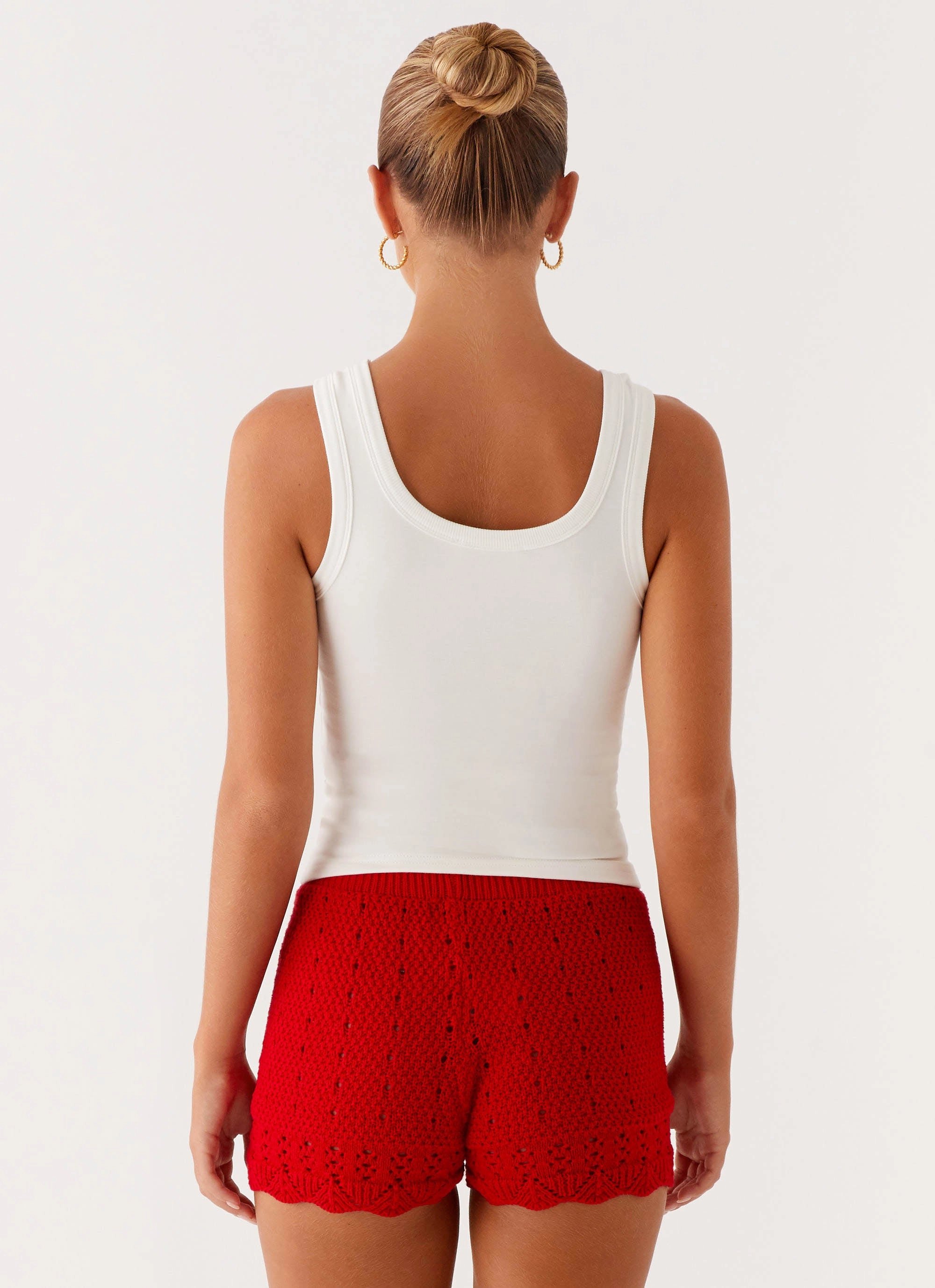 SweatGuard Lining Minimalist Design Avalita Tank Top - Ivory