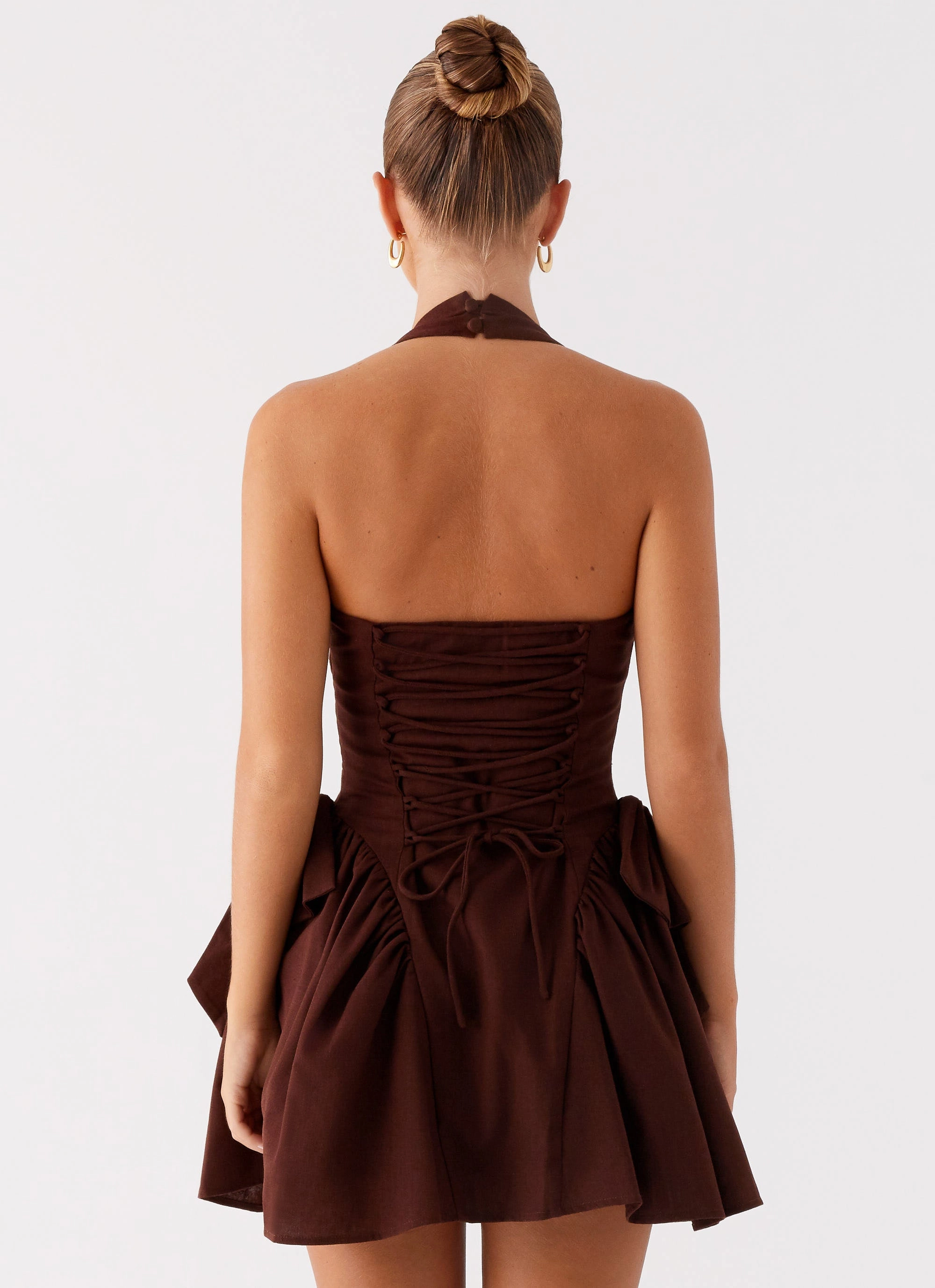 Avalo Mini Dress - Chocolate Calm Tone