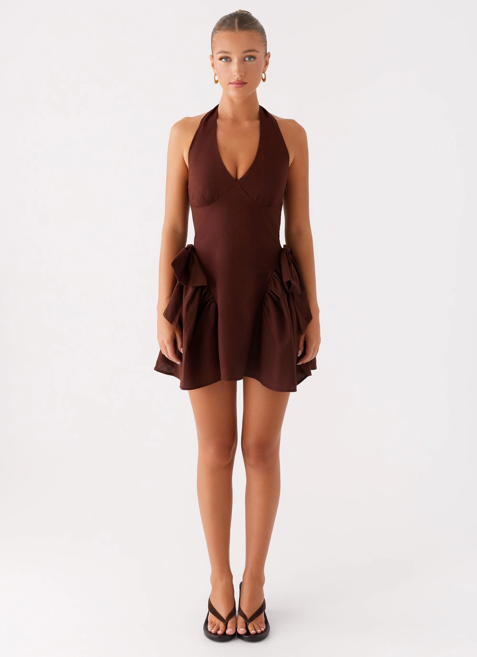 Signature-Style Vibrant Form Avalo Mini Dress - Chocolate