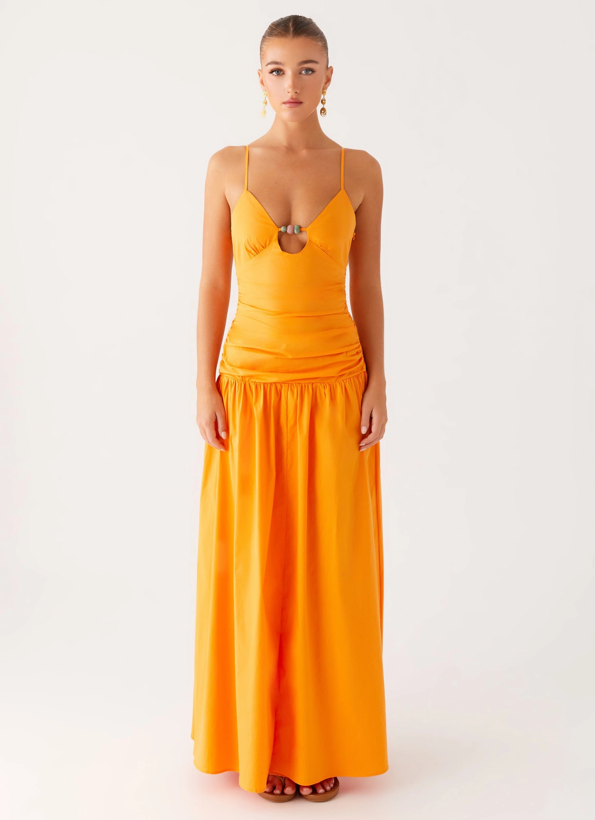 Avani Maxi Dress - Orange warm tones