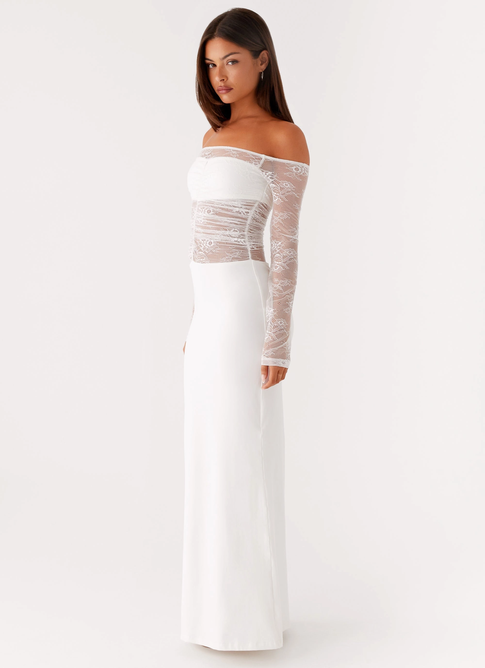 Avi Maxi Dress - White Minimalist Layering