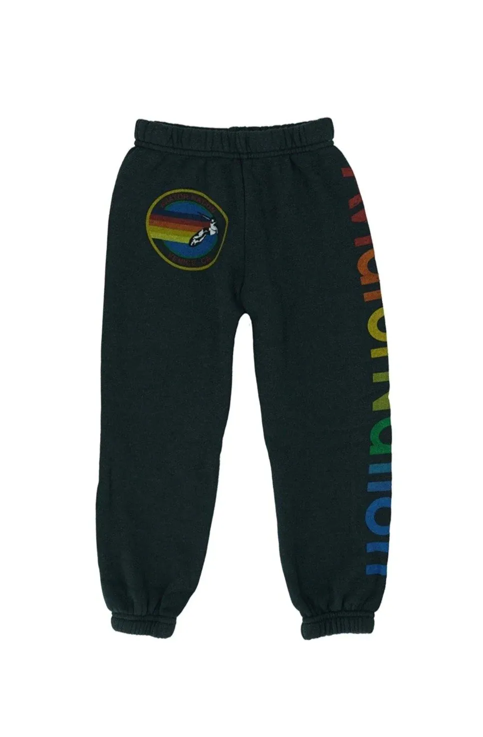 Office Appropriate Non slip grip Aviator Nation Kid's 5 Logo Sweatpants -Charcoal