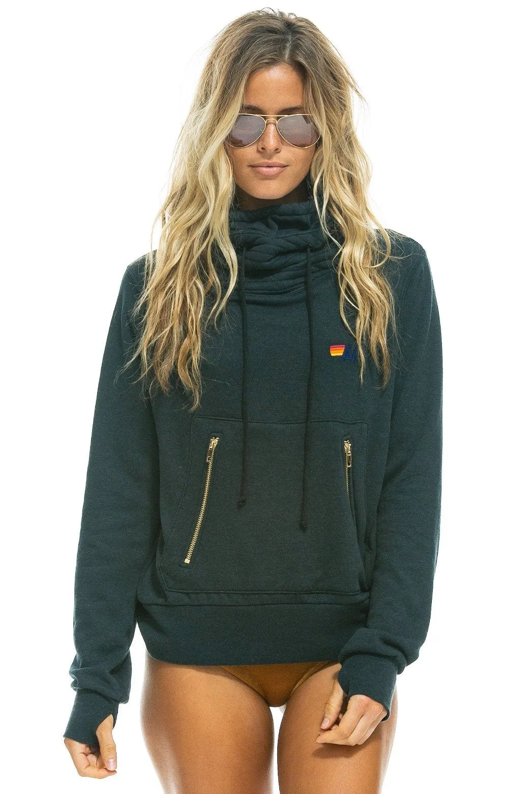 Aviator Nation Ninja Hoodie-Charcoal HeavyweightThermal