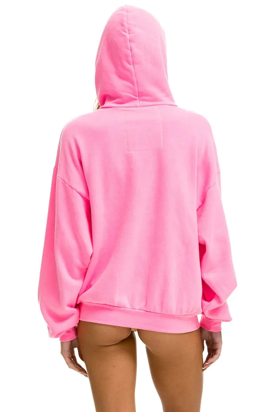 LongWearingComfort Vintage Shirt Aviator Nation Relaxed Logo Pullover Hoodie Neon Pink