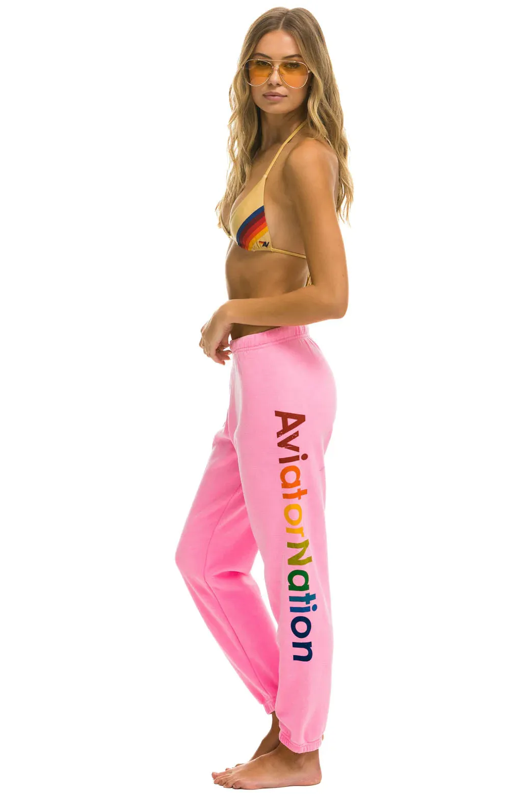 SeamlessPockets Aviator Nation Sweatpants - Neon Pink