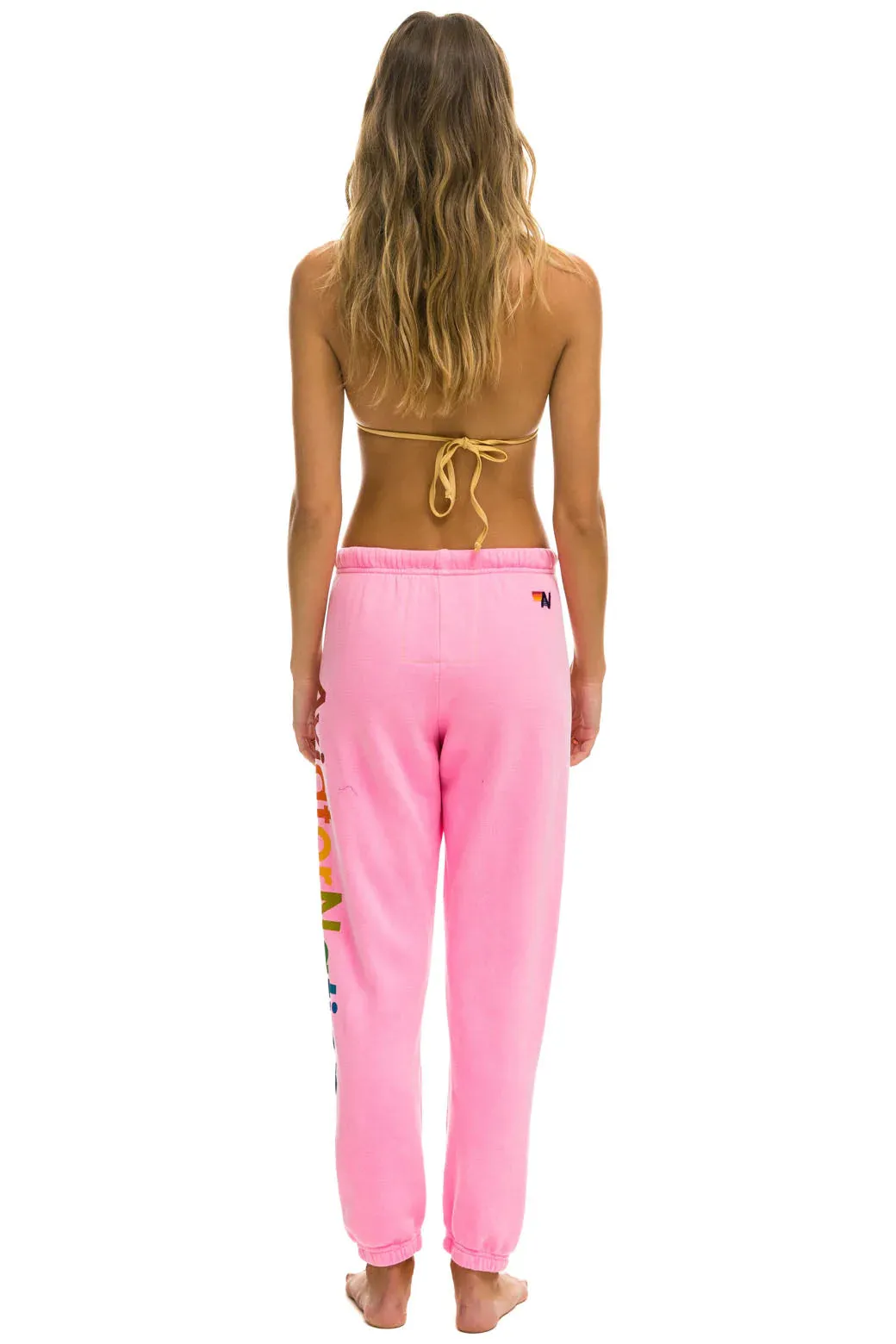 Aviator Nation Sweatpants - Neon Pink Functional Fit Seamless Waistband