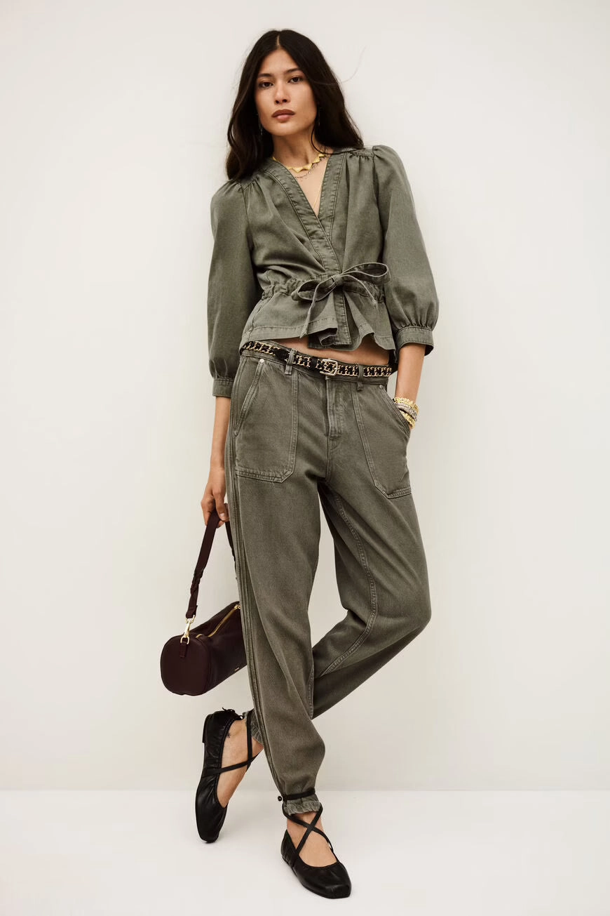 Antibacterial Double Needle Hemming ba&sh Olavina Top