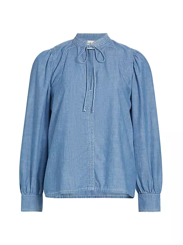 SoftBrushed Versatile Layering ba&sh  Kuka Denim Blouse