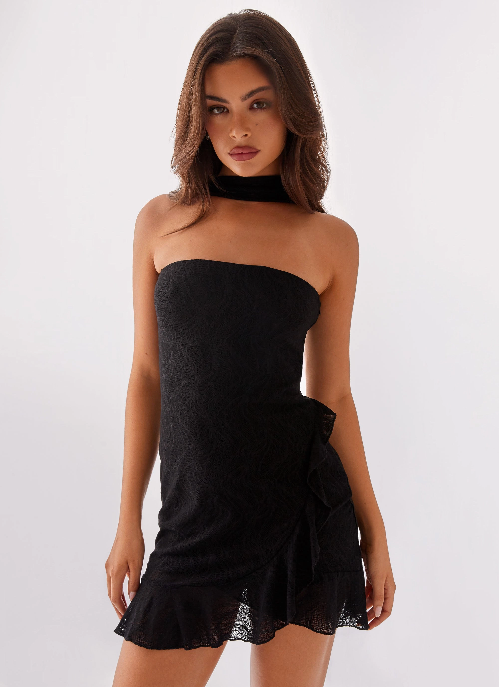 Bad Habits Mini Dress - Black All-Day Wear Pop Texture