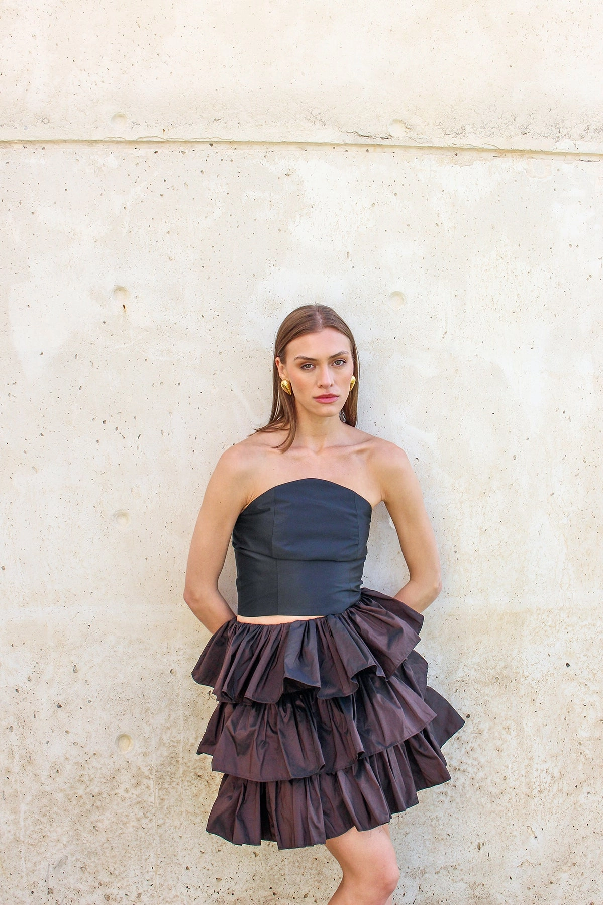 Puffer Design RibbedTrims Barbara Bustier