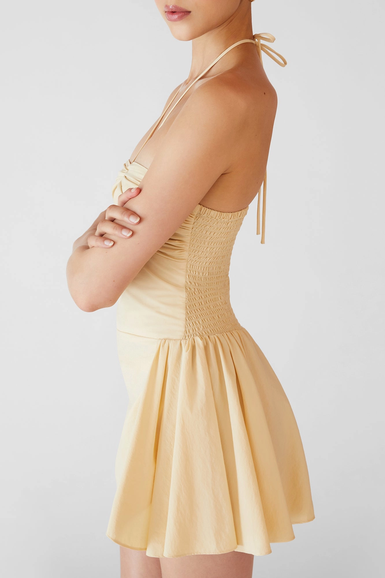 Fashionable Style Bardot Mini Dress