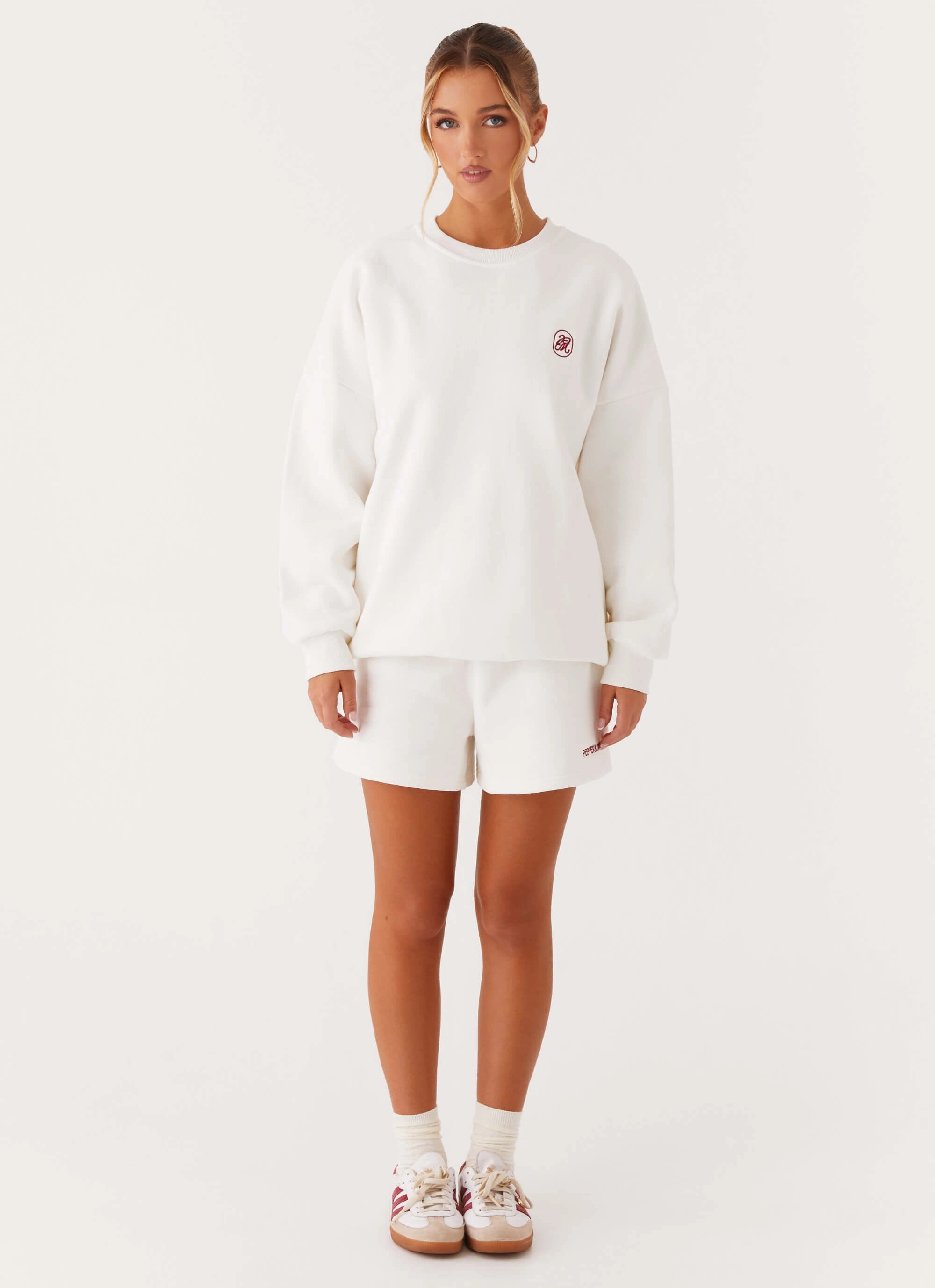 Signature Oversized Sweatshirt - Ivory Fray Resistant Edges
