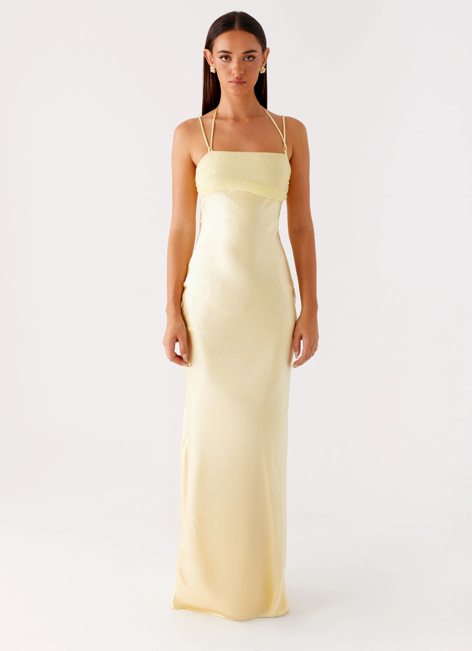 Belize Maxi Dress - Yellow Sheer Layer Calm Movement