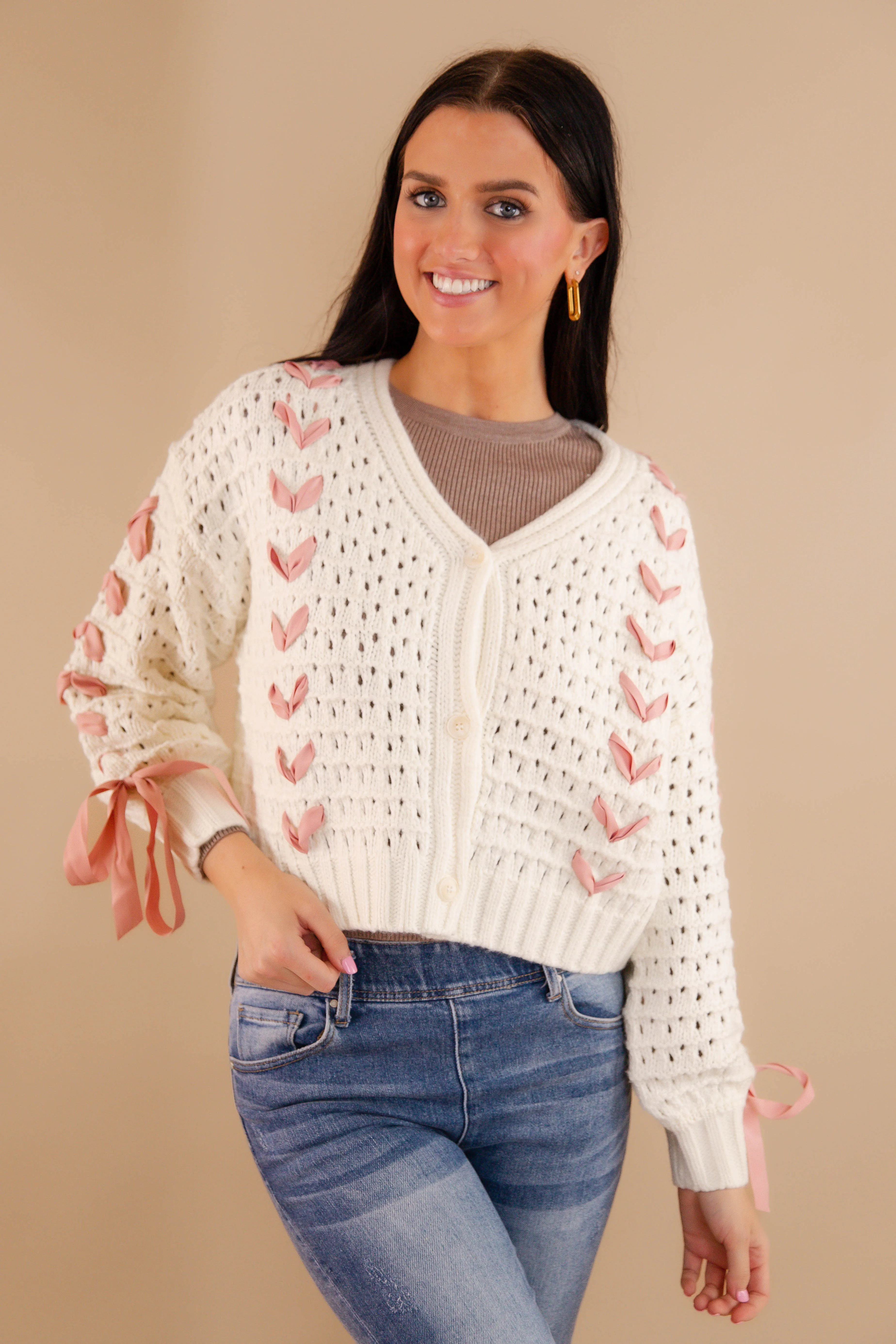 NonRestrictive Armholes Belongs To Me Cardigan