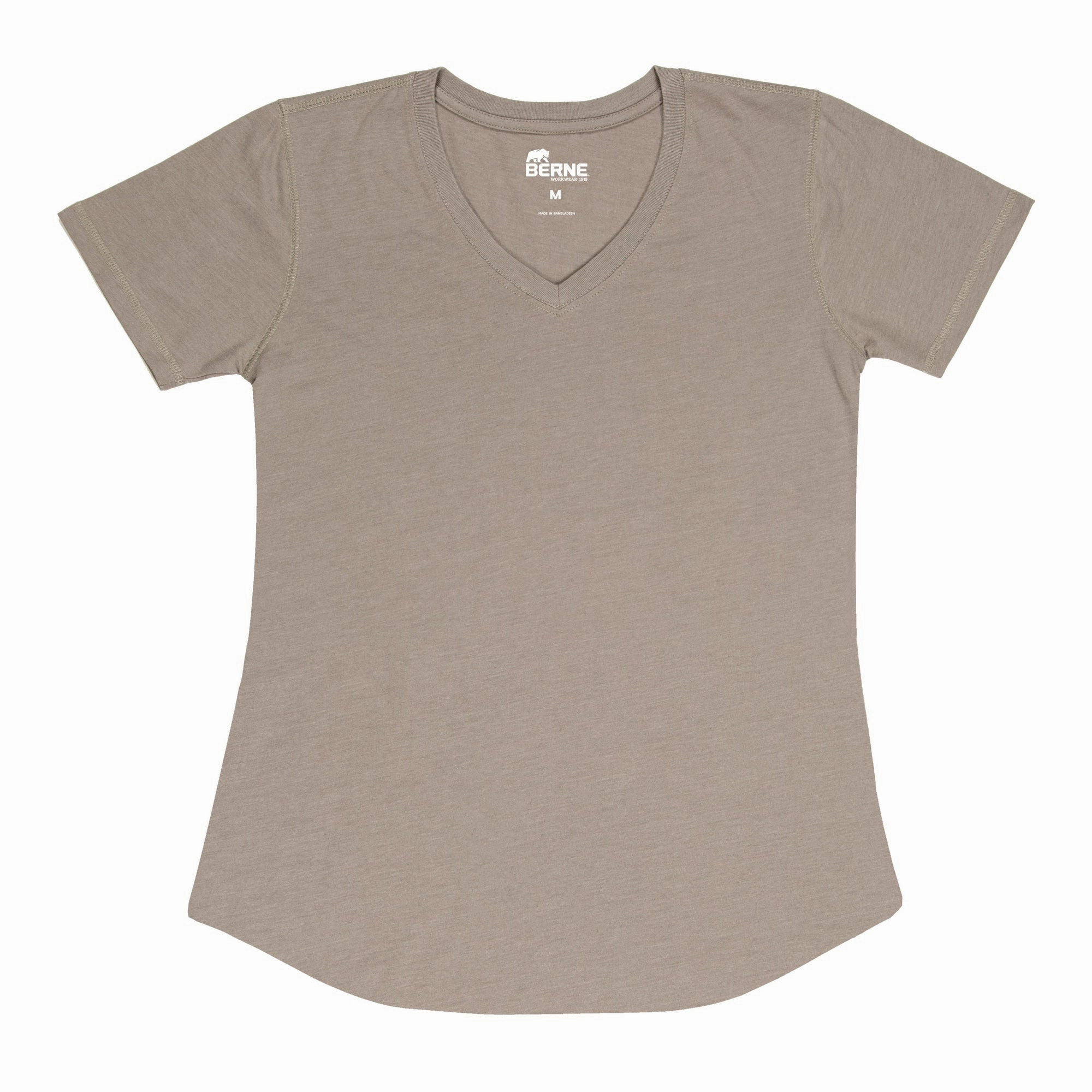 Mountain Retreat Plus size option Berne Ash Cotton Blend Ladies Lightweight Performance V-Neck S/S