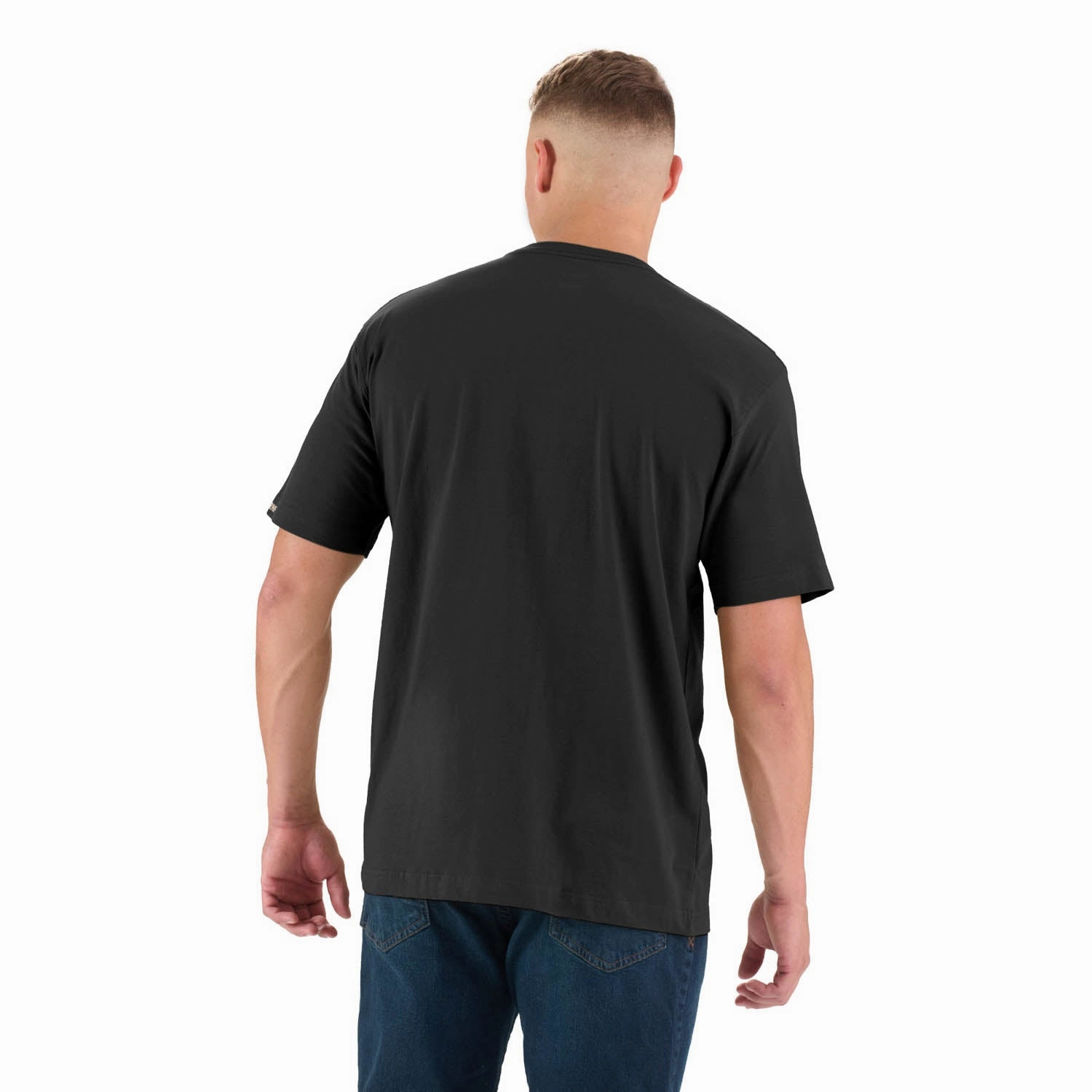 Berne Mens Black 100% Cotton Heavyweight Pocket Tee S/S Lightweight texture