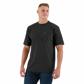 Berne Mens Black 100% Cotton Heavyweight Pocket Tee S/S Student Essential Fashion Forward