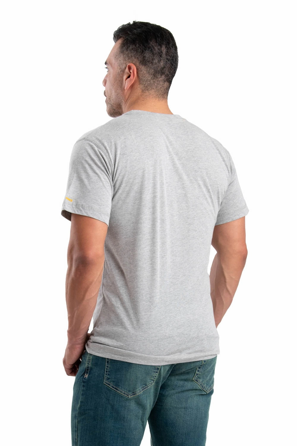 Berne Mens Grey 100% Cotton Lightweight Performance Tee S/S Everyday Fashion