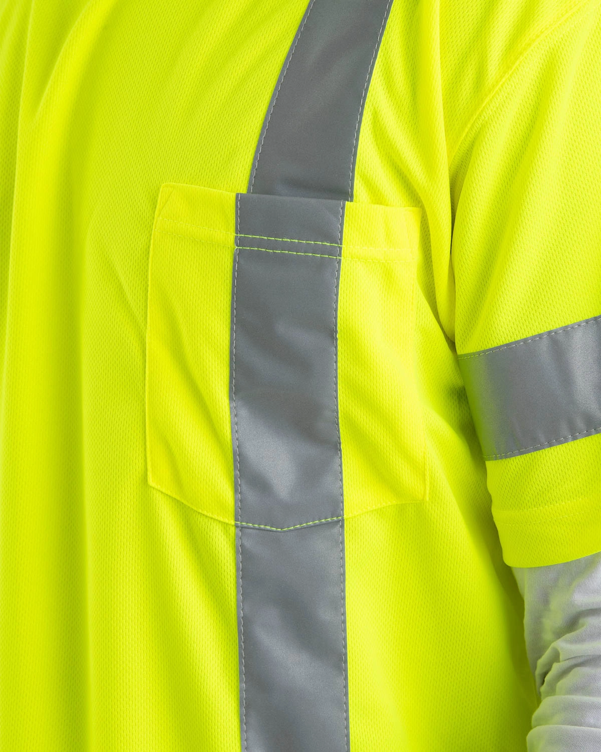 Trendy Pattern Berne Mens Yellow Polyester Hi-Vis Class 3 Performance S/S