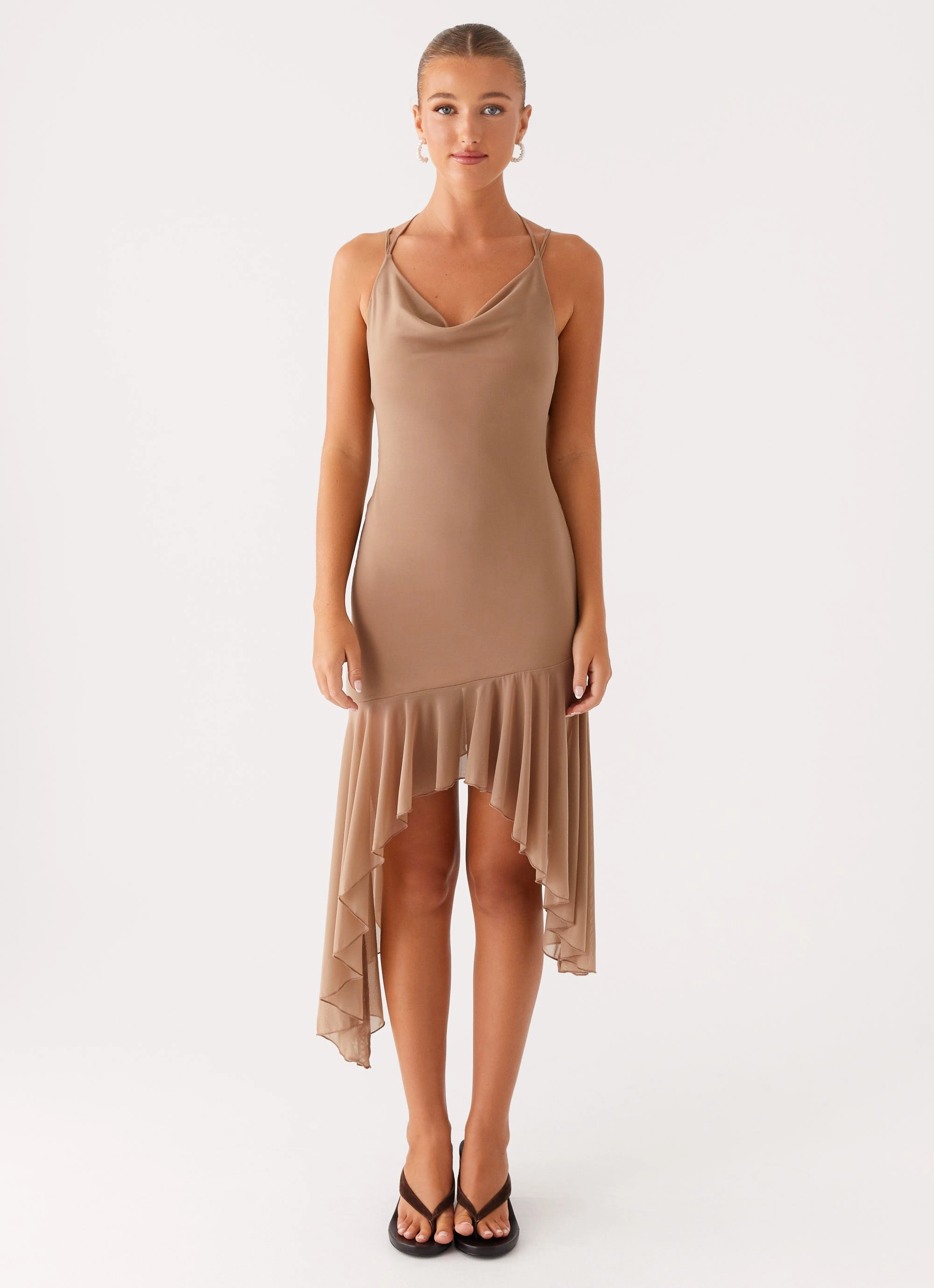 Modest Look Bessie Midi Dress - Beige