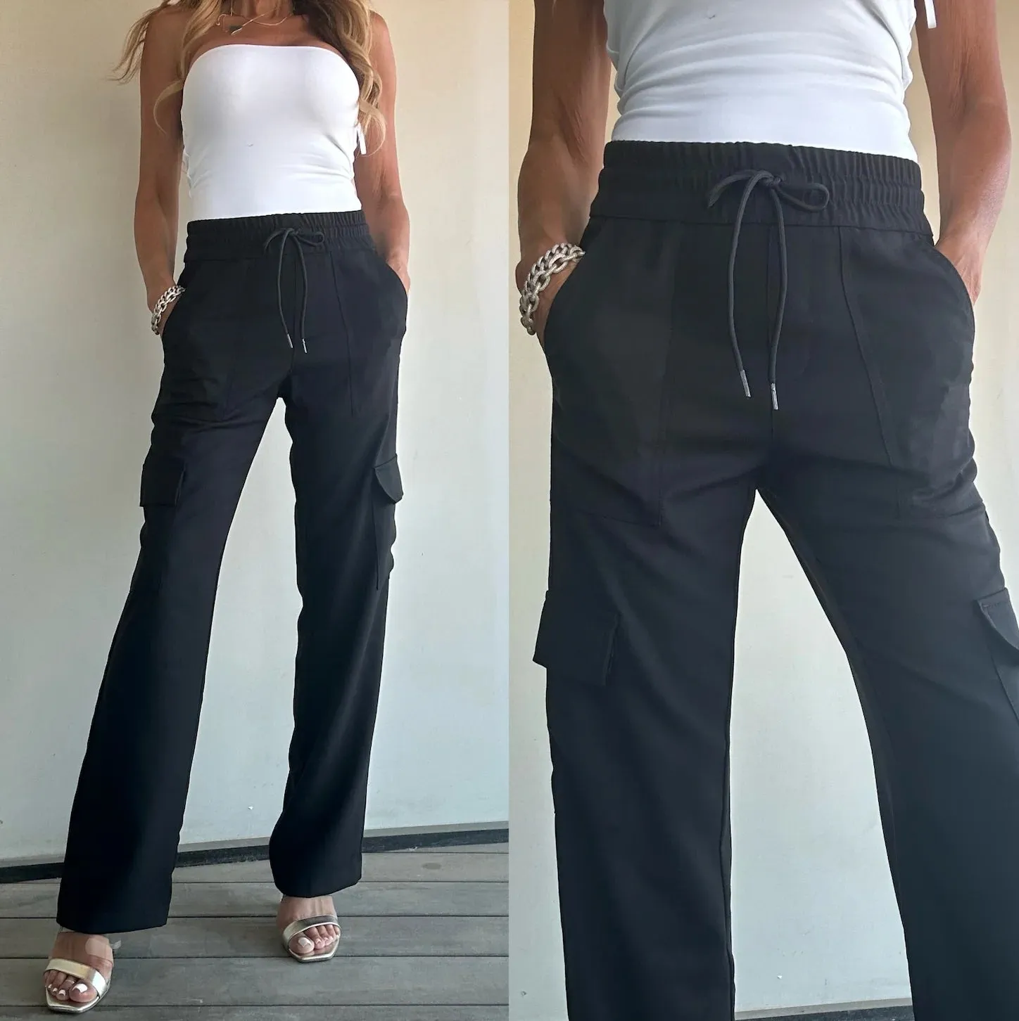 Breathable Style Light and Cozy Bevy Flog Sapir Pants - Black