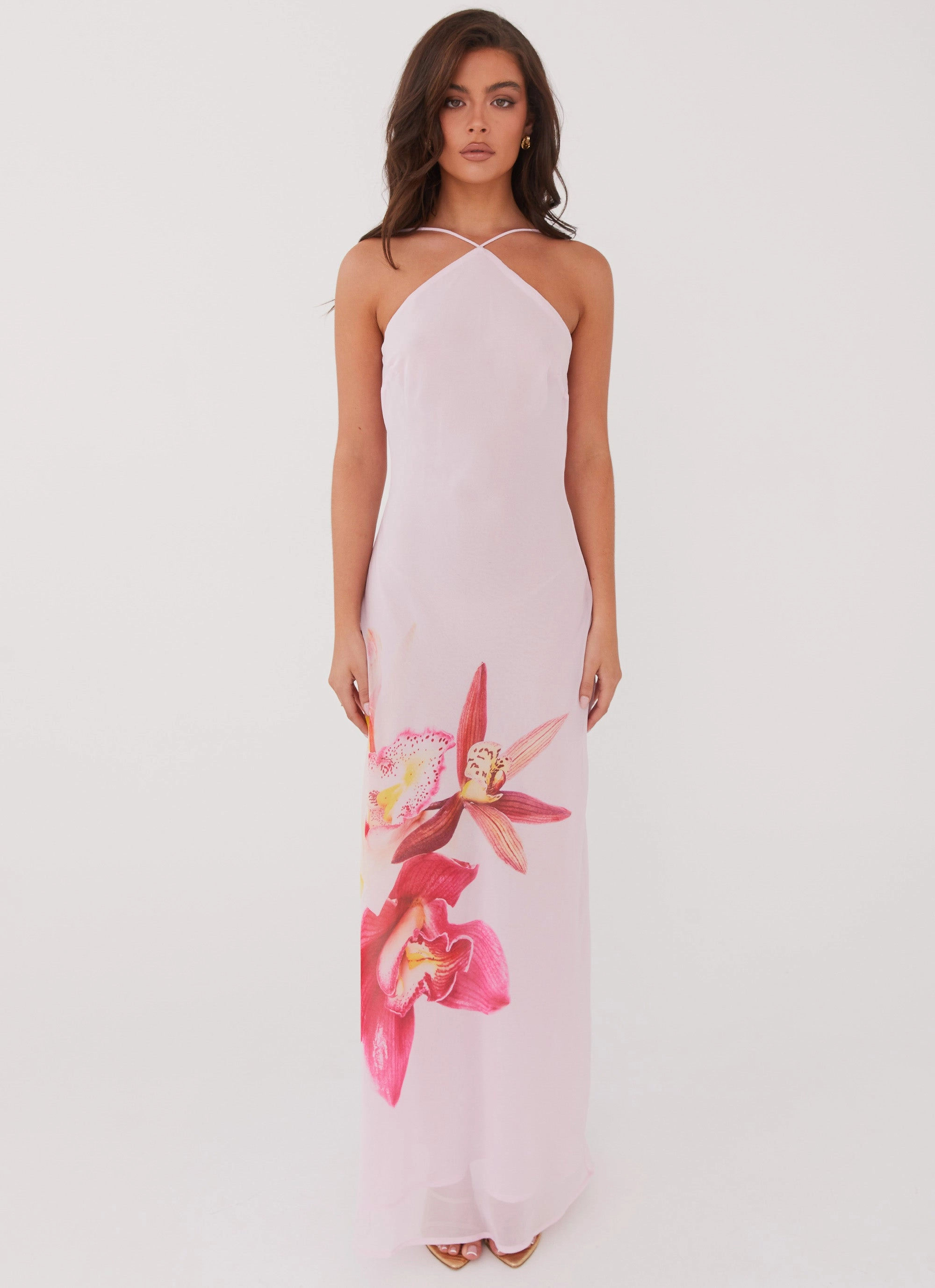 Blossom Hearts Maxi Dress - Pink Peony Soft Shine Perfect Wear