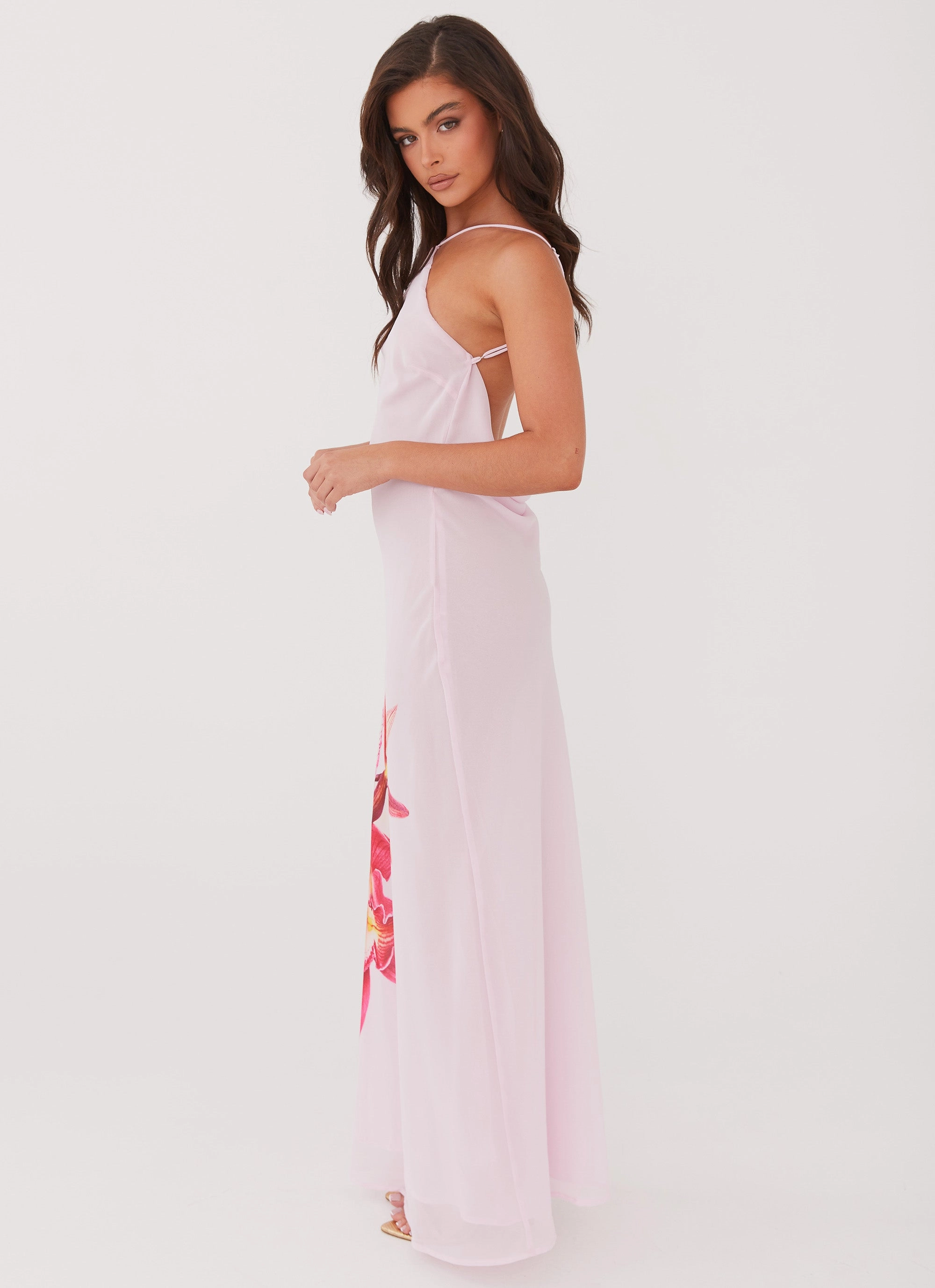 Blossom Hearts Maxi Dress - Pink Peony Soft Stitch Easy-Storage