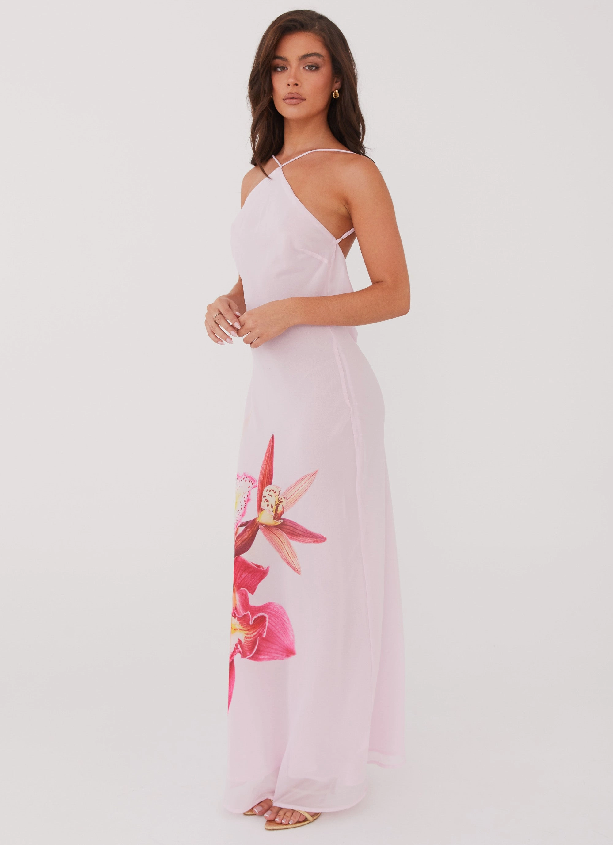 Resort Vibes QuickReleaseClasp Blossom Hearts Maxi Dress - Pink Peony