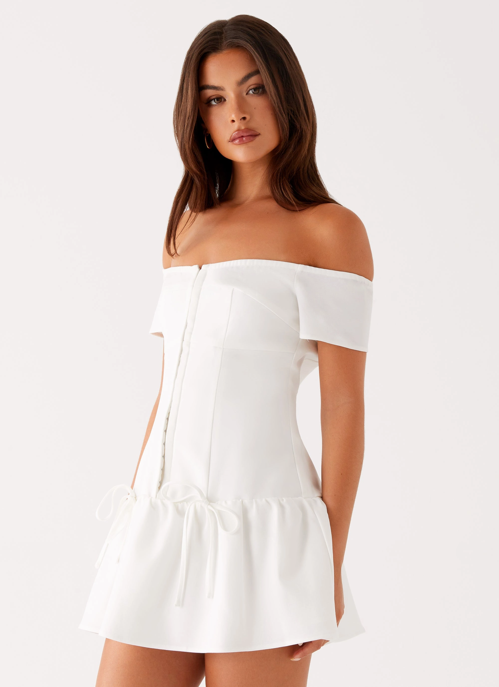 Relaxed fit wear Penny Mini Dress - White