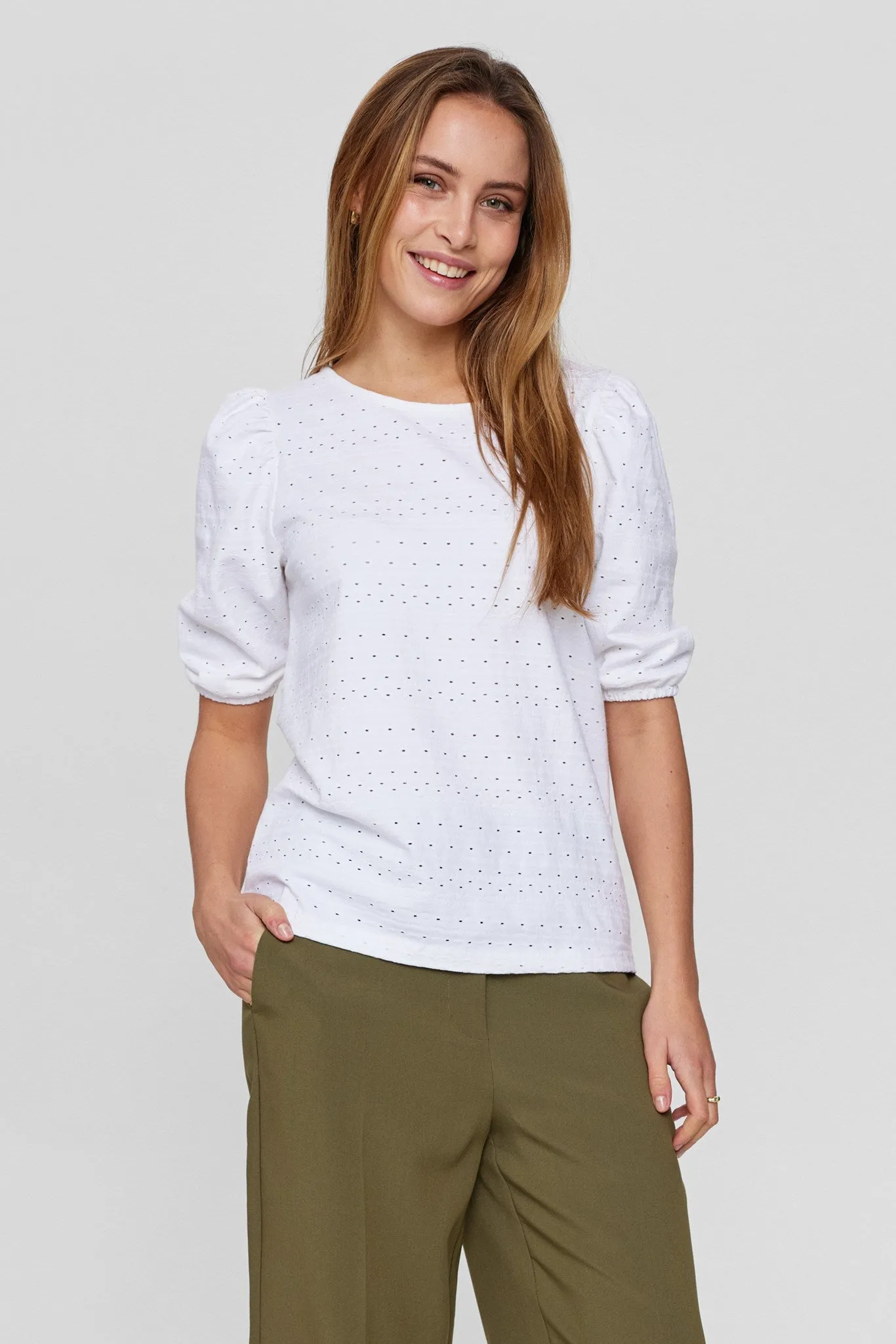 ReflectiveTrimDetails NUTITUS TEE - Bright White