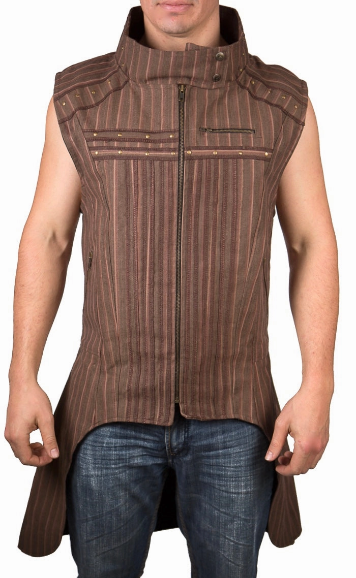 Cyber Warlock Tailcoat Minimalist Design High Collar Structure