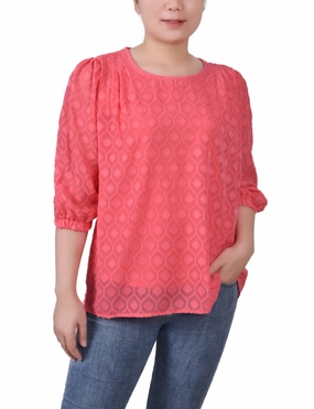 Elbow Sleeve Clip Blouse Active Look Quick Dry Technology