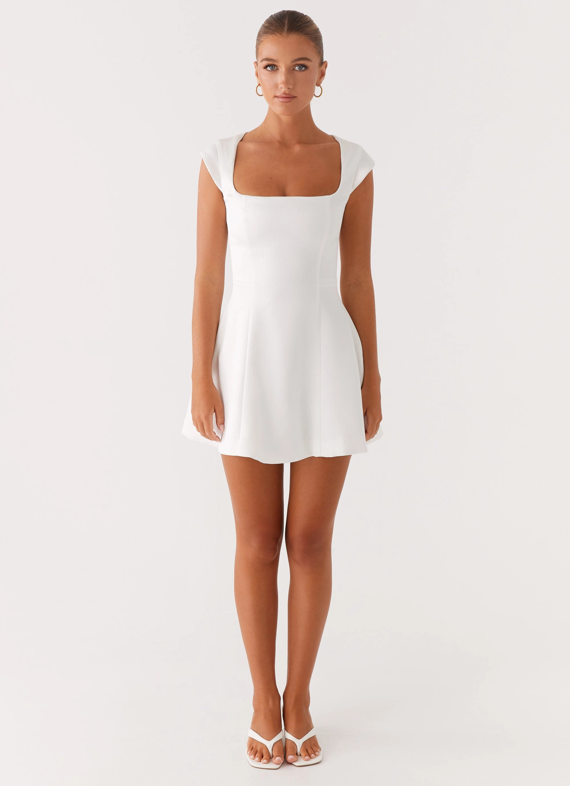 One Piece Look Workwear Comfort Maryjane Mini Dress - White