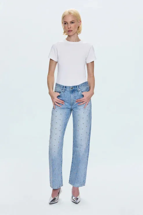 Elegant Formal Streetwear Fan Night Out Pistola Lexi Bowed Jean