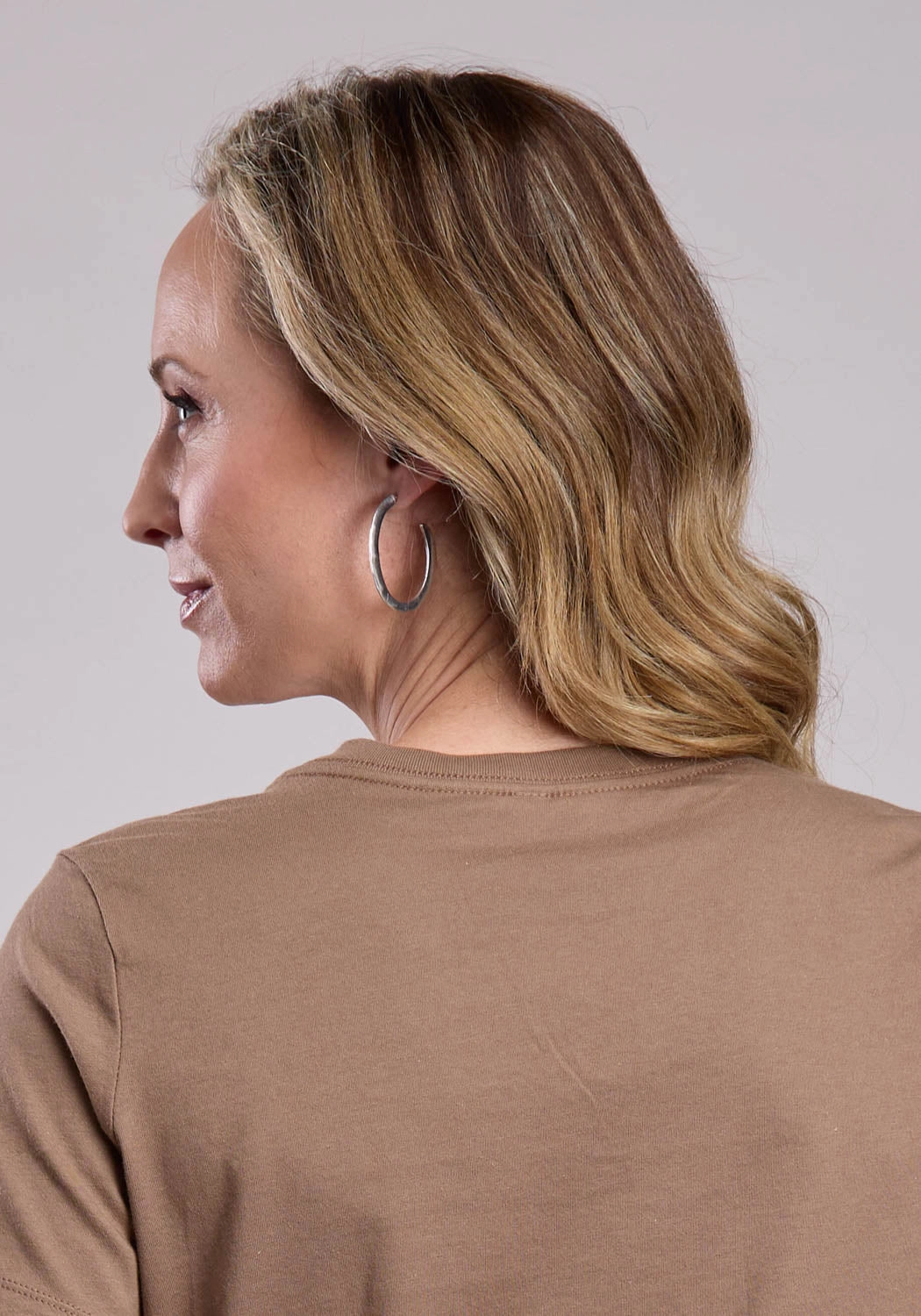 slim cut Stetson Womens Female Horserider Brown 100% Cotton S/S T-Shirt