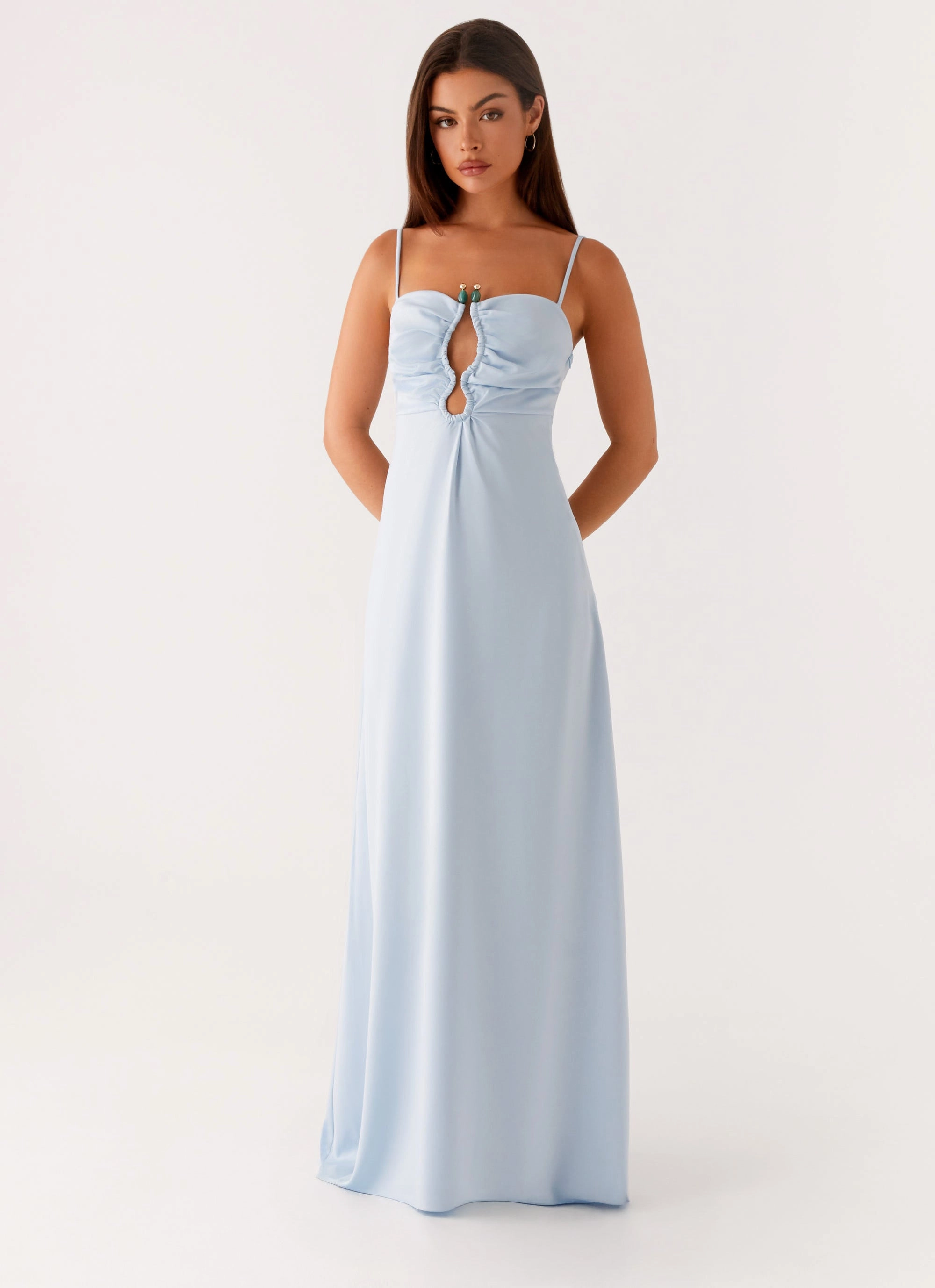 Easy Elegance Contemporary Layer Zelda Maxi Dress - Blue