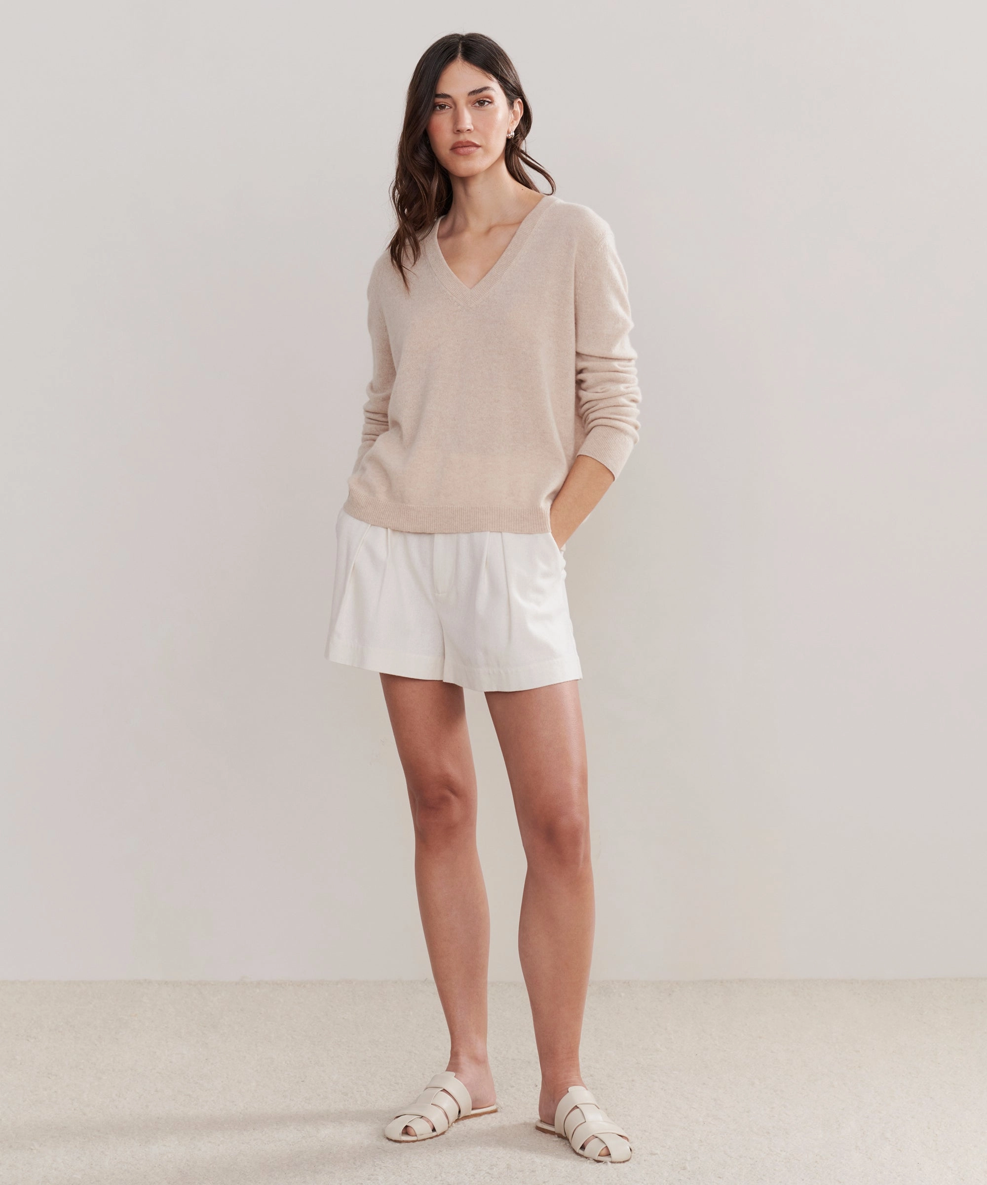 Comfort Stretch HighDensity Knit Flynn Cashmere Sweater