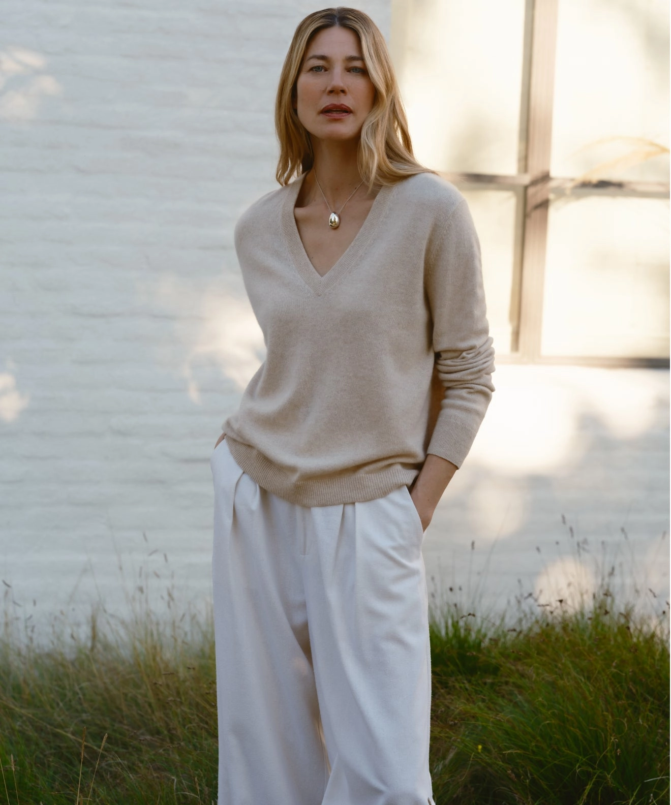 Brushed Inner Flexible Waistband Flynn Cashmere Sweater