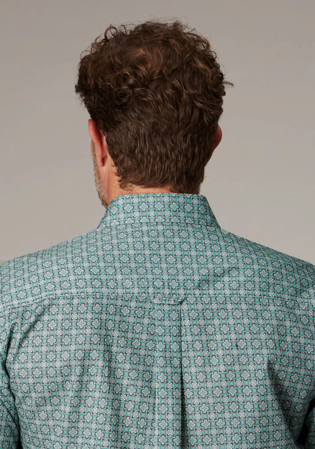 Roper Mens Silver Springs Foulard Grey 100% Cotton 1 Pkt S/S Shirt Temperature Regulating Odor control