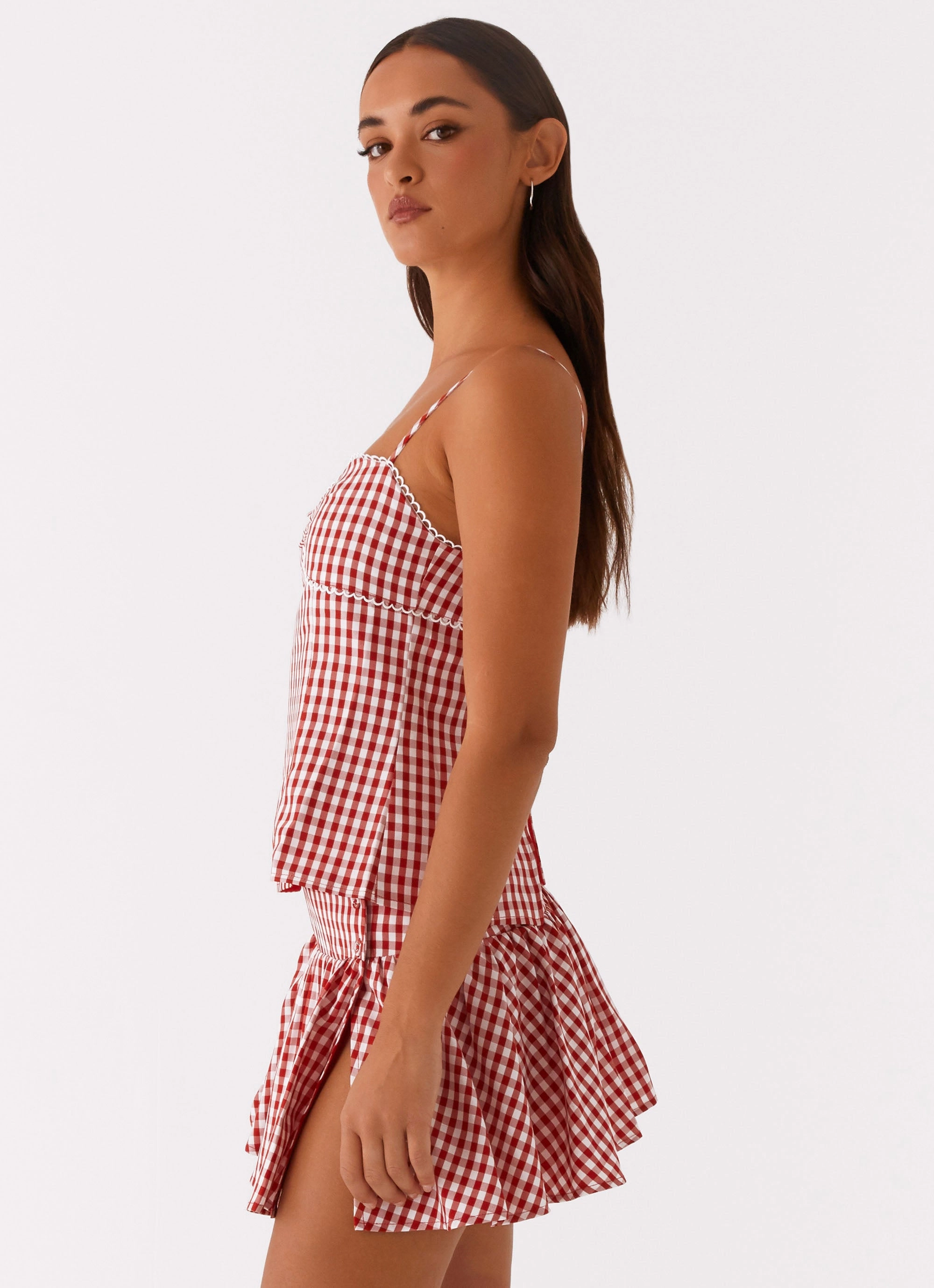 EasyClean SoftLining Bellamy Top - Red Gingham