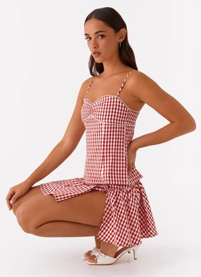 Sustainable Manufacturing Process Reinforced Elbow Patches Bellamy Top - Red Gingham