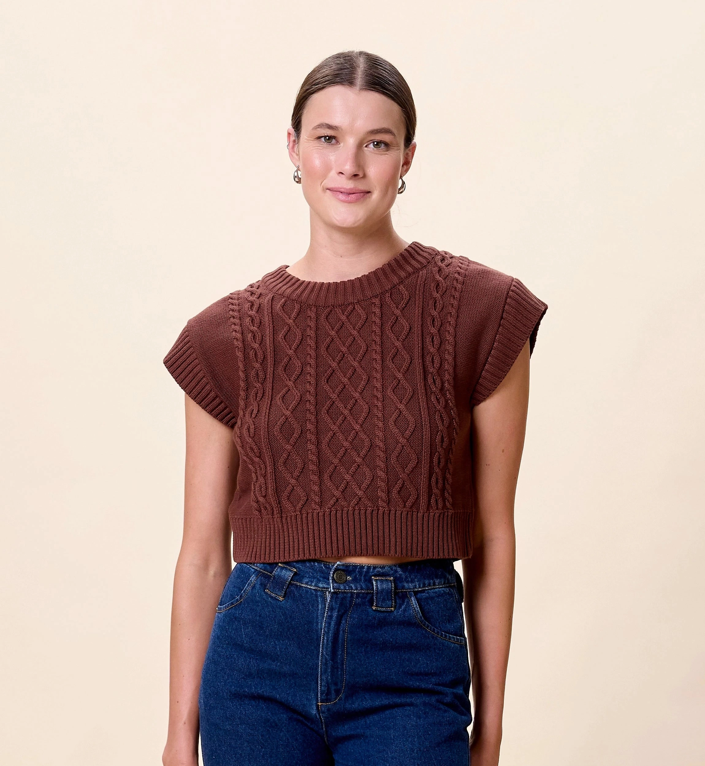 VNeck Style Gigi Sweater | Cocoa
