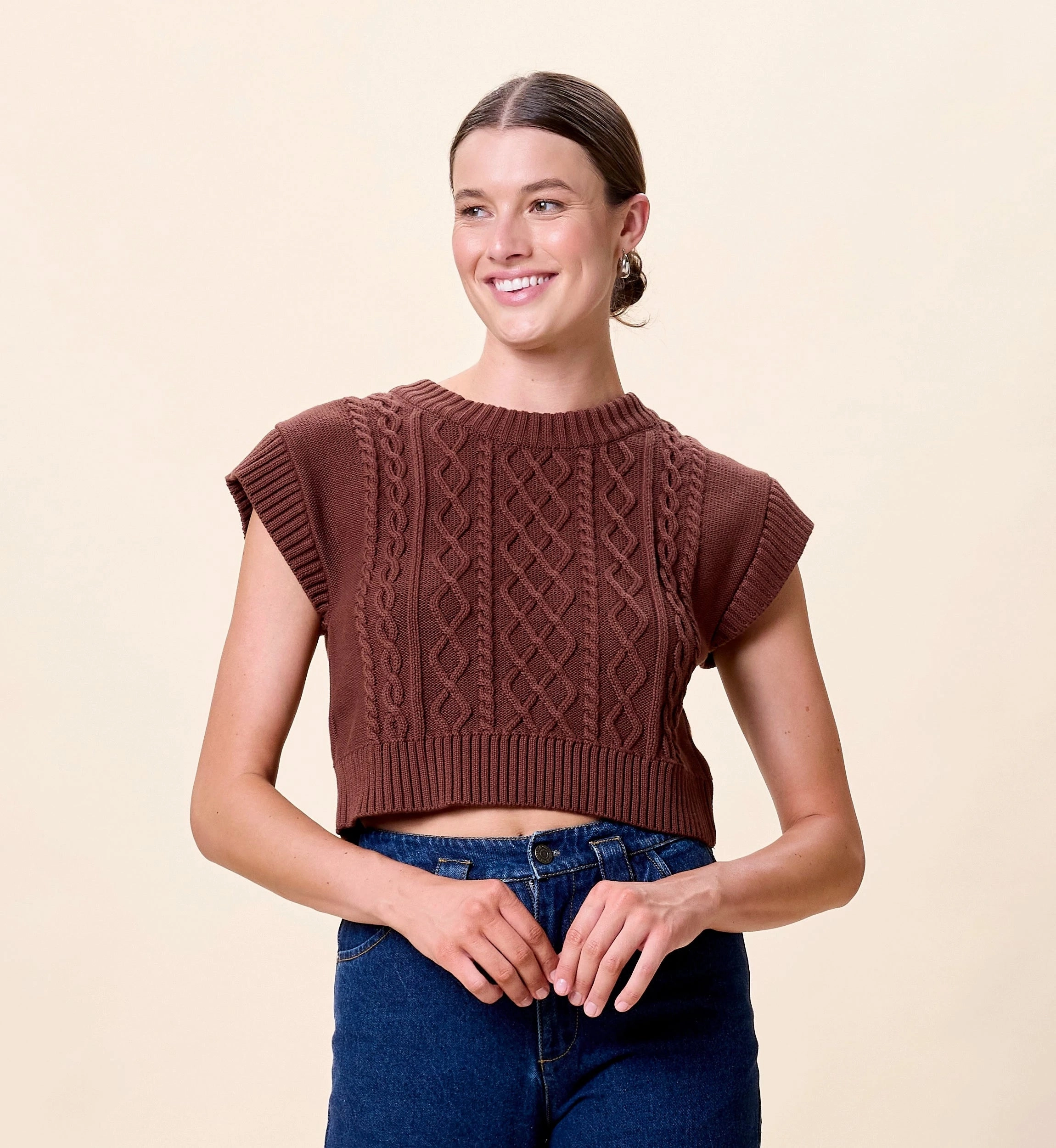 Gigi Sweater | Cocoa LayeredPanel Comfortable Layer