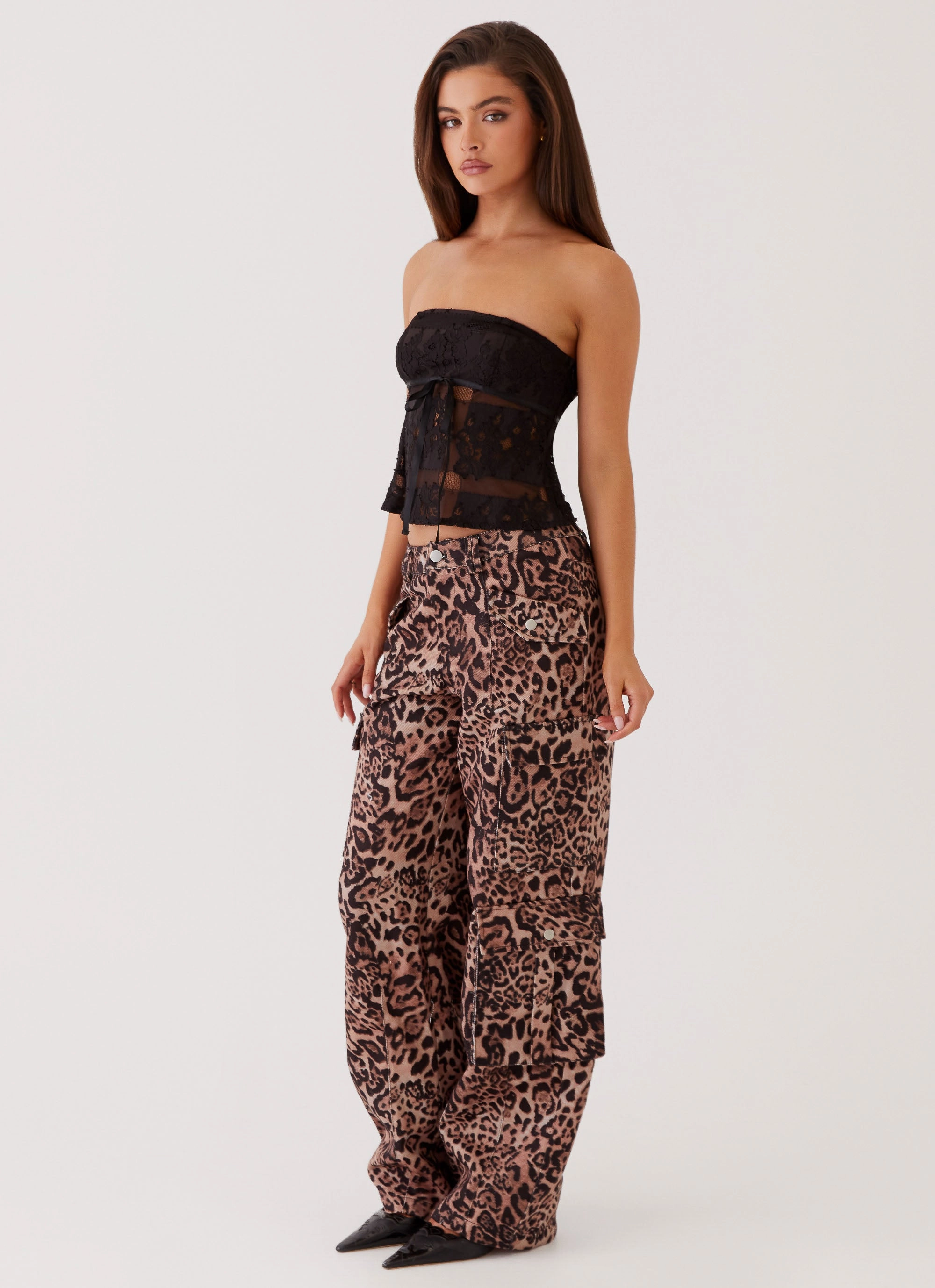 LightweightFabric Flexible Knit Break It Off Strapless Top - Black