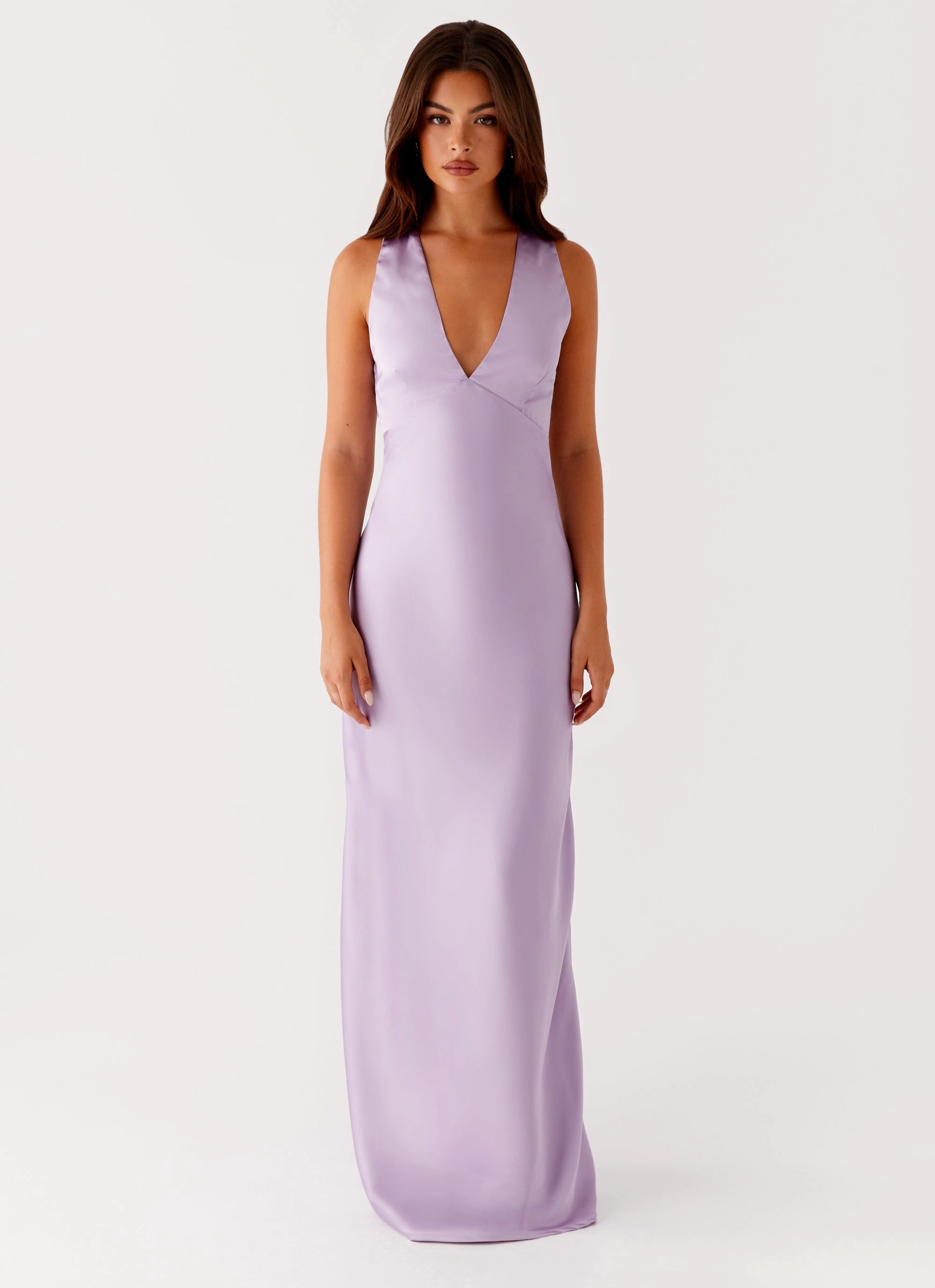 Chilly Weather Wear Subtle Glam Brody Maxi Dress - Lilac