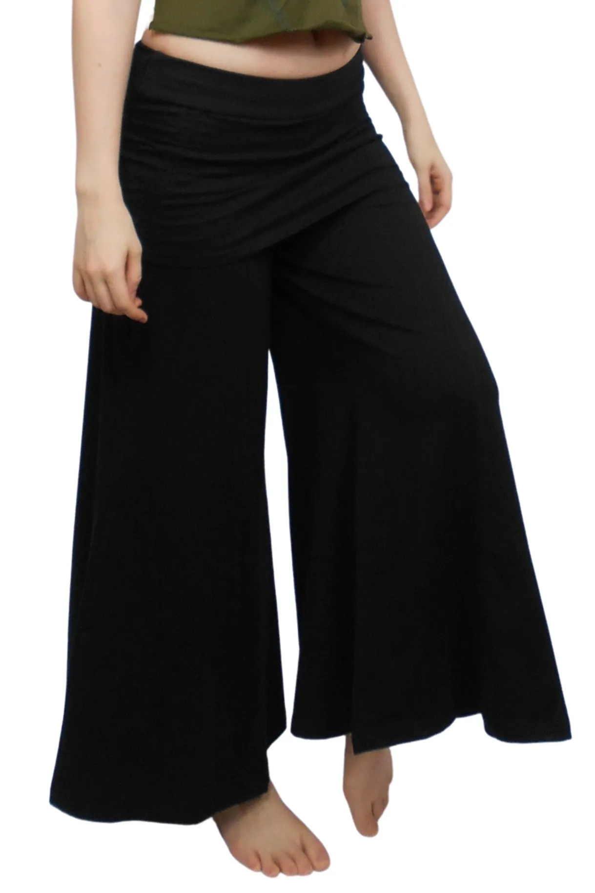 Casual Layer Ruched Skirt Boho Pants V2