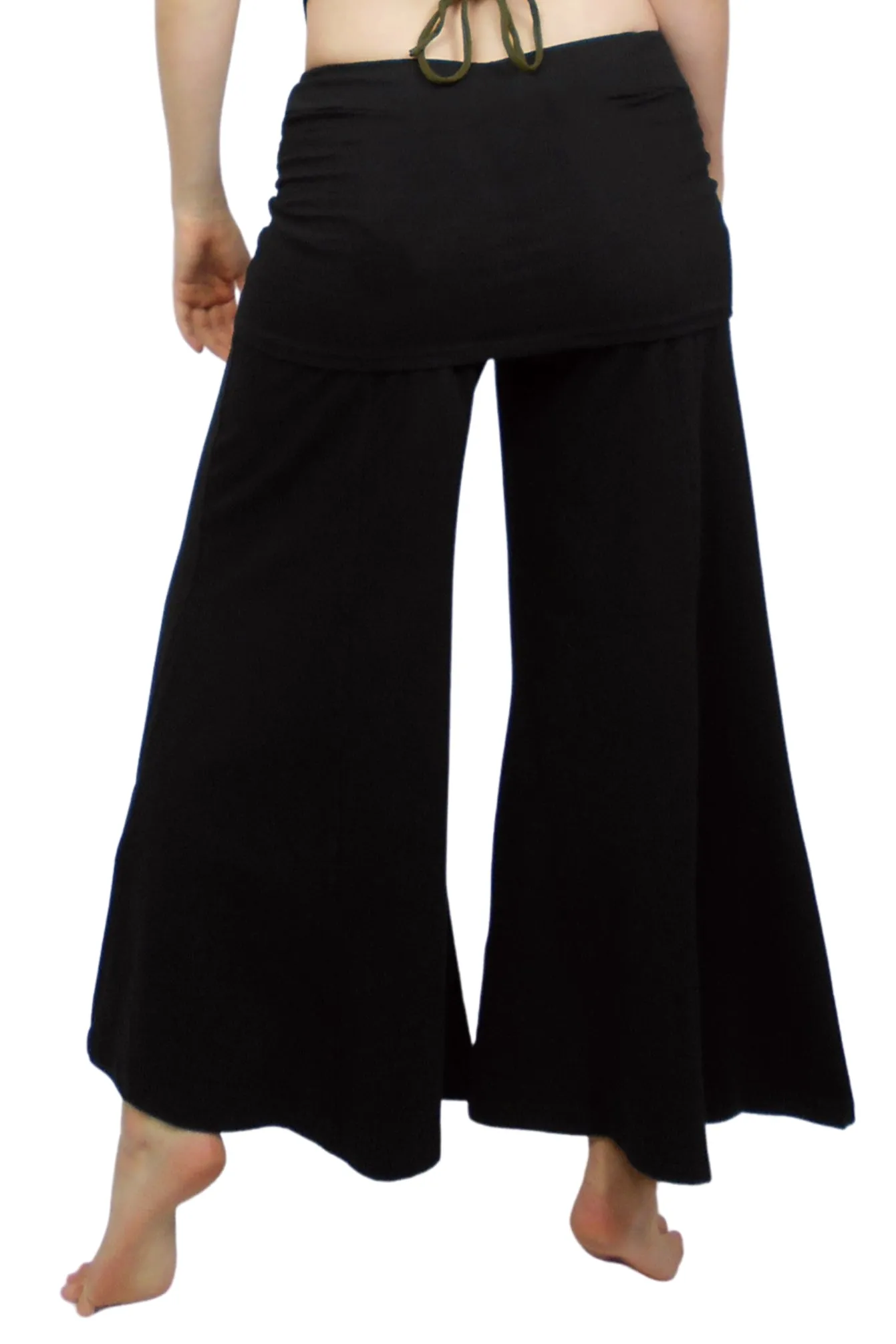 Odor Control Tech Wrinkle Resistant Finish Ruched Skirt Boho Pants V2