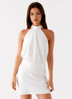 Light Fabric Camera Shy Mini Dress - Ivory