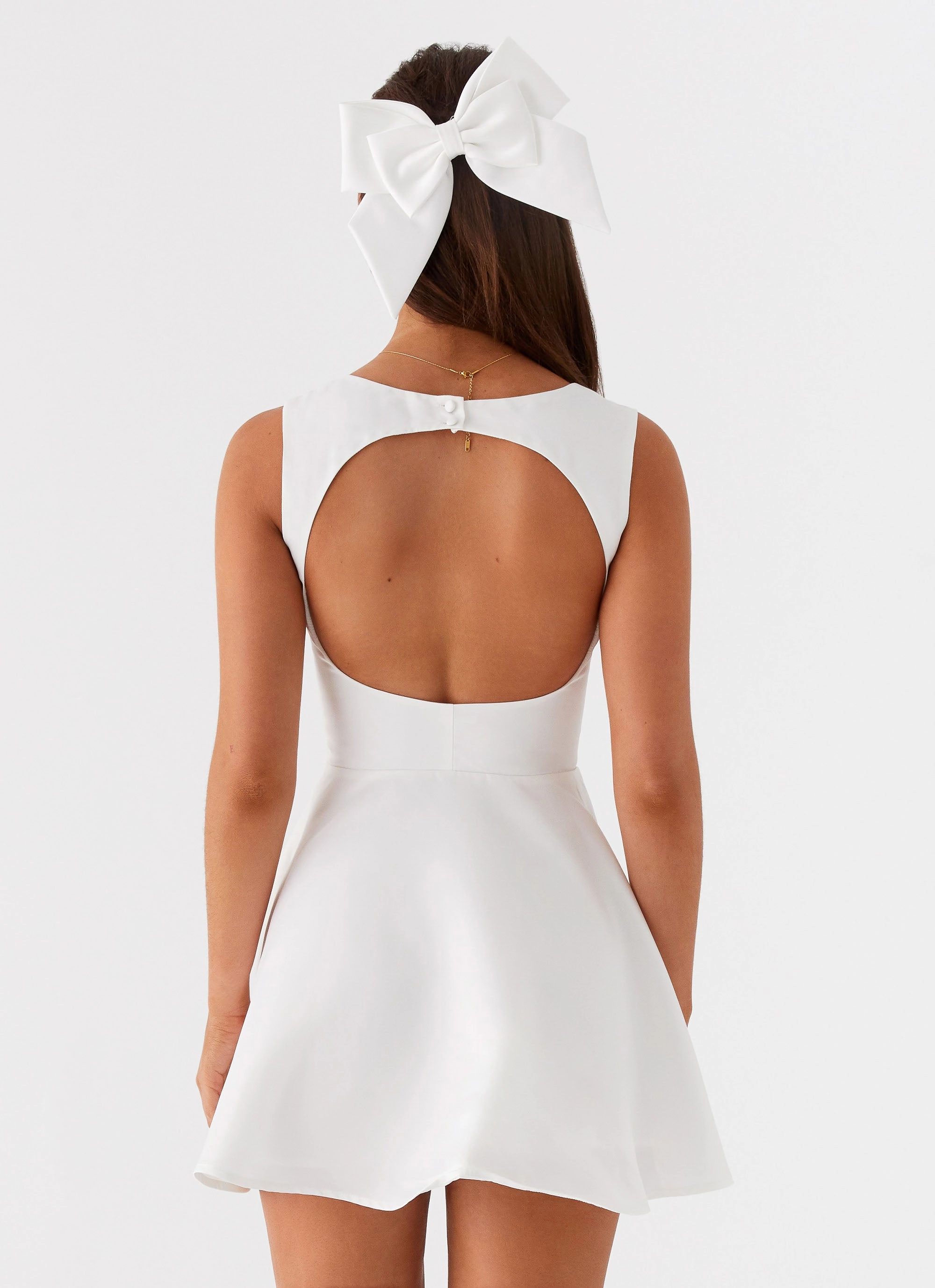 Candice Mini Dress - White Layered Volume Timeless-Classic