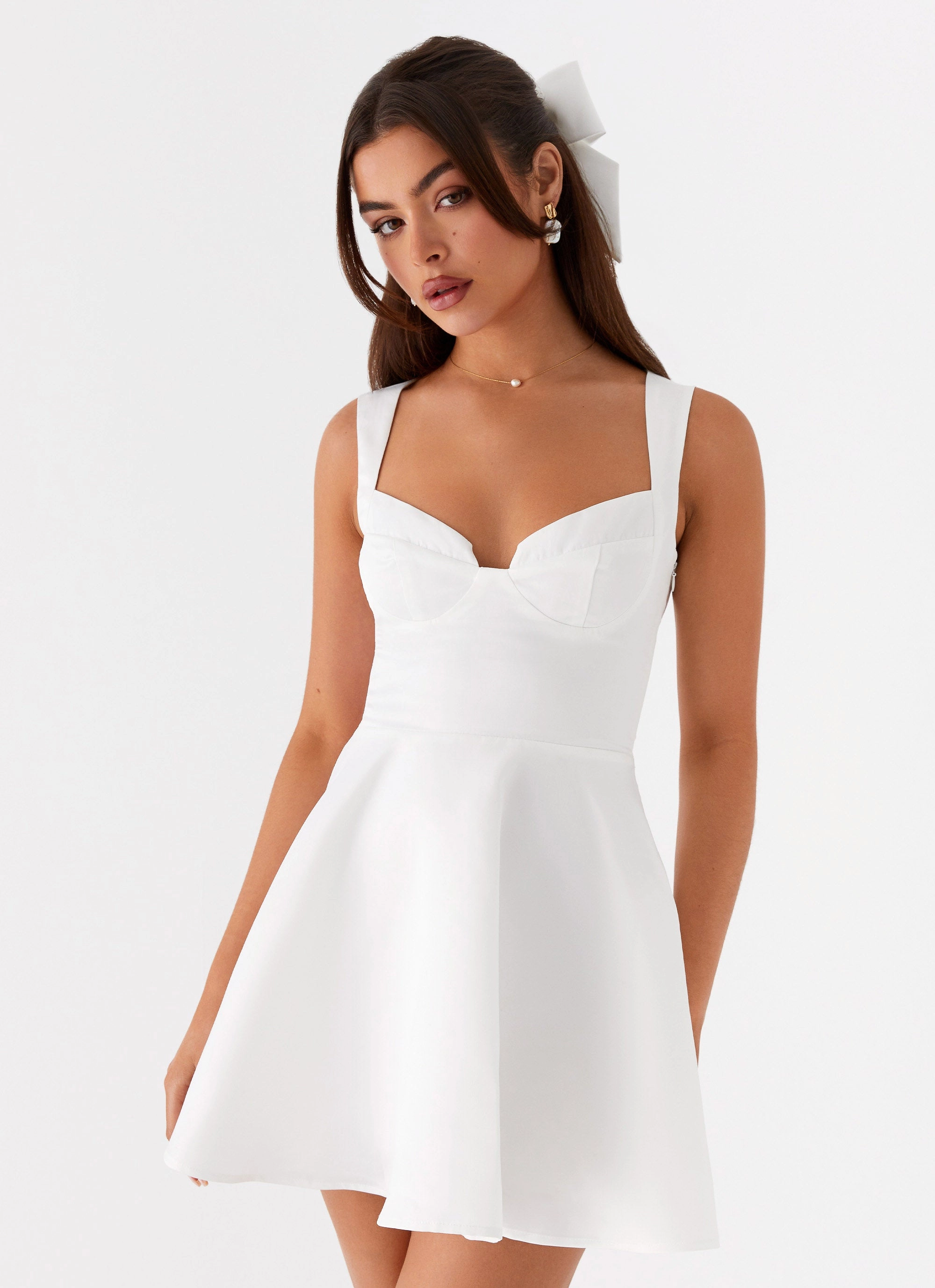 Candice Mini Dress - White Statement Mood Mix-And-Match
